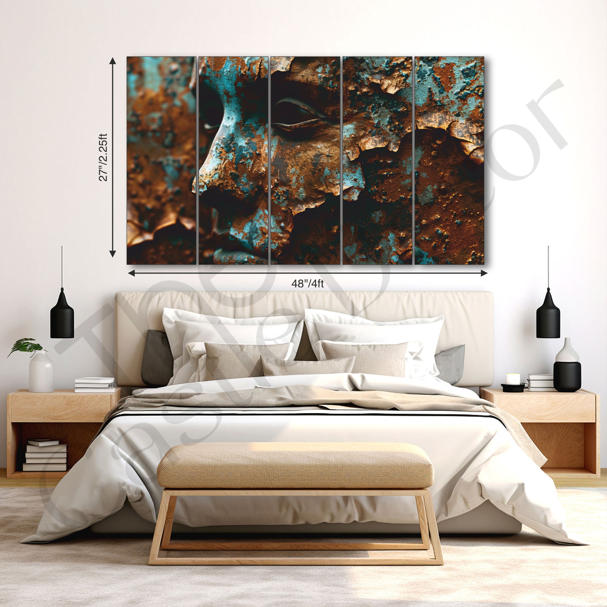 Woman Abstract Painting with frame Big Size Wall Art for living room,Bedroom,Drawing room,Hotels