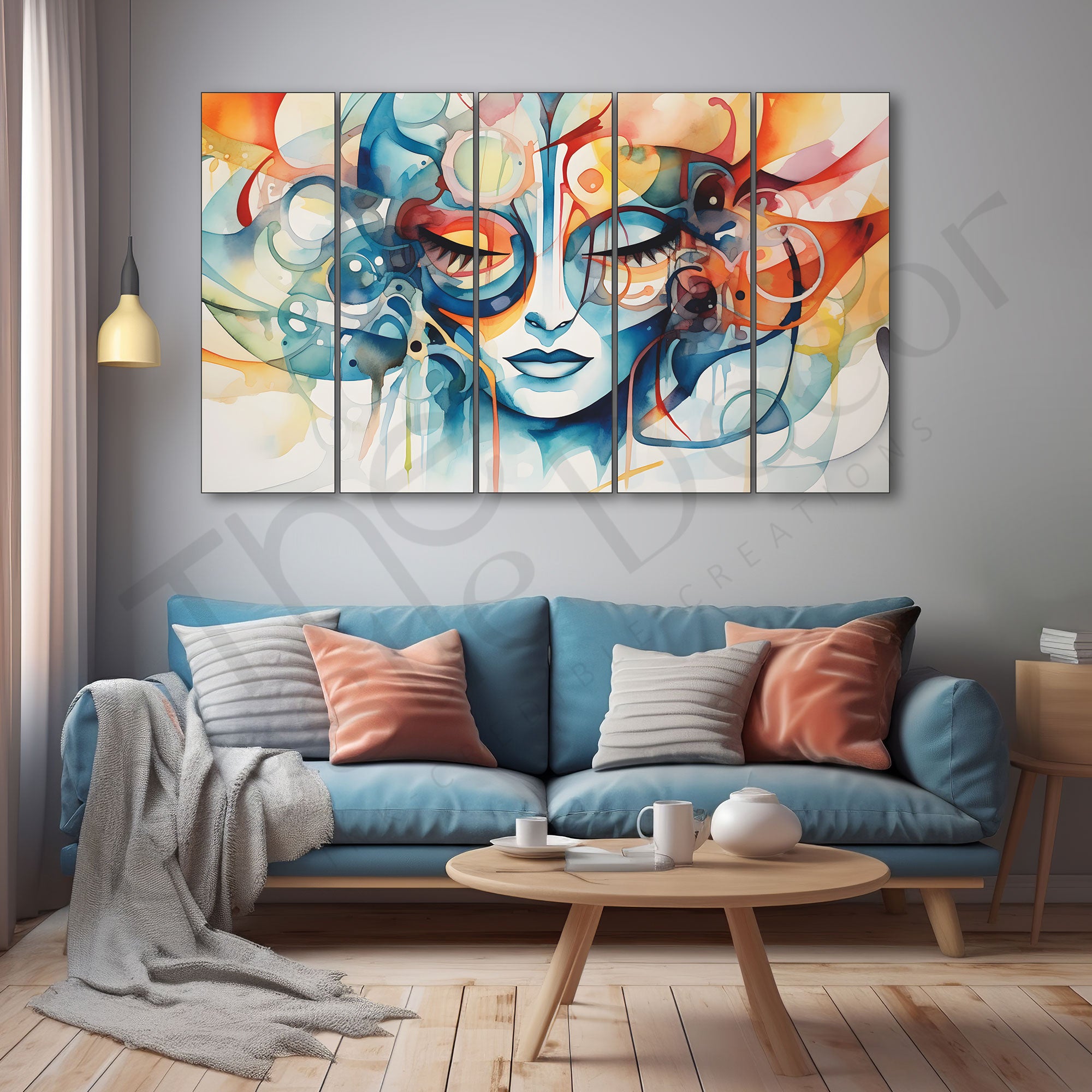 Woman Abstract Painting with frame Big Size Wall Art for living room,Bedroom,Drawing room,Hotels