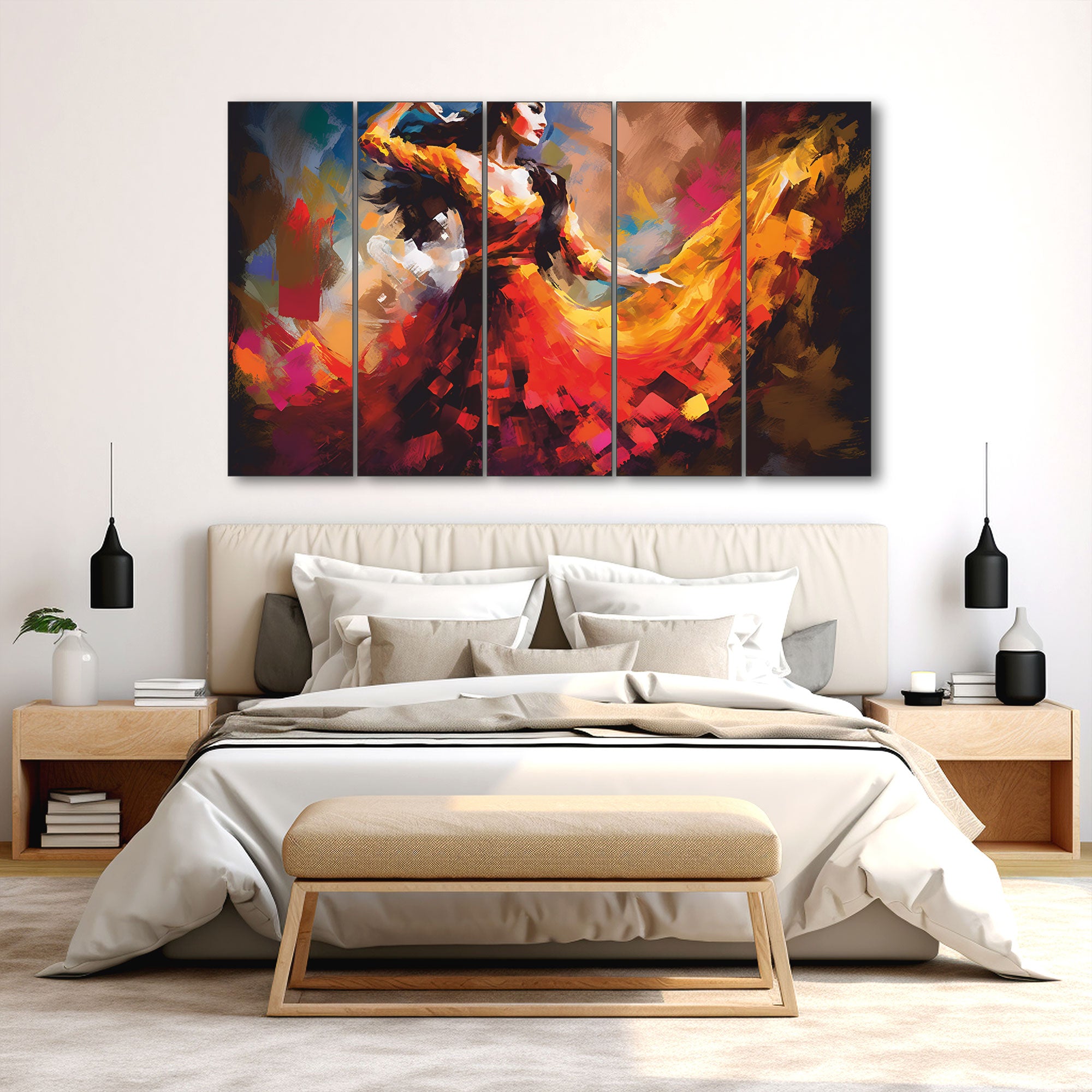 Dance Painting with frame Big Size Wall Art for living room,Bedroom,Drawing room,Hotels 27x48"