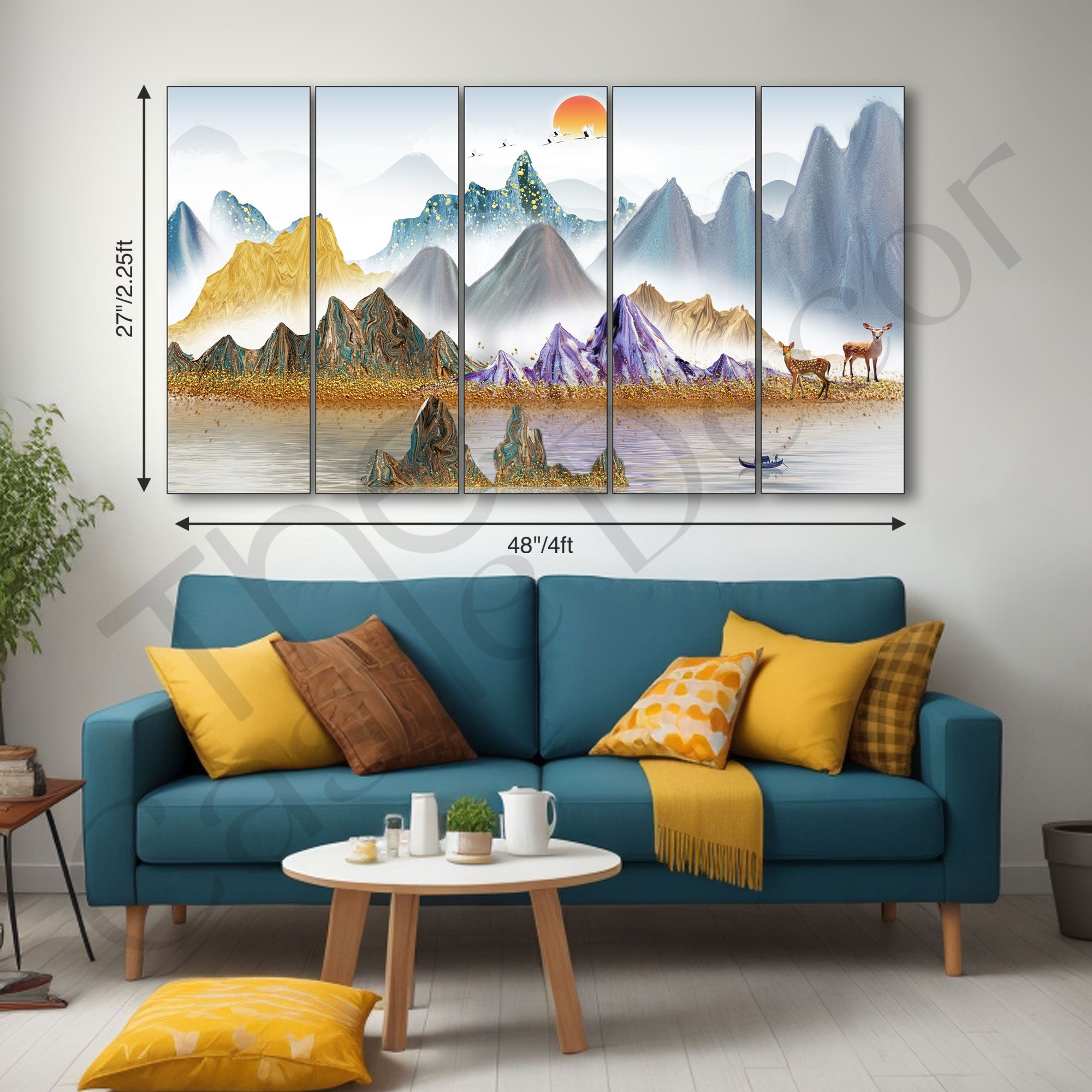 Nature Painting with frame Big Size Wall Art for living room,Bedroom,Drawing room,Hotels