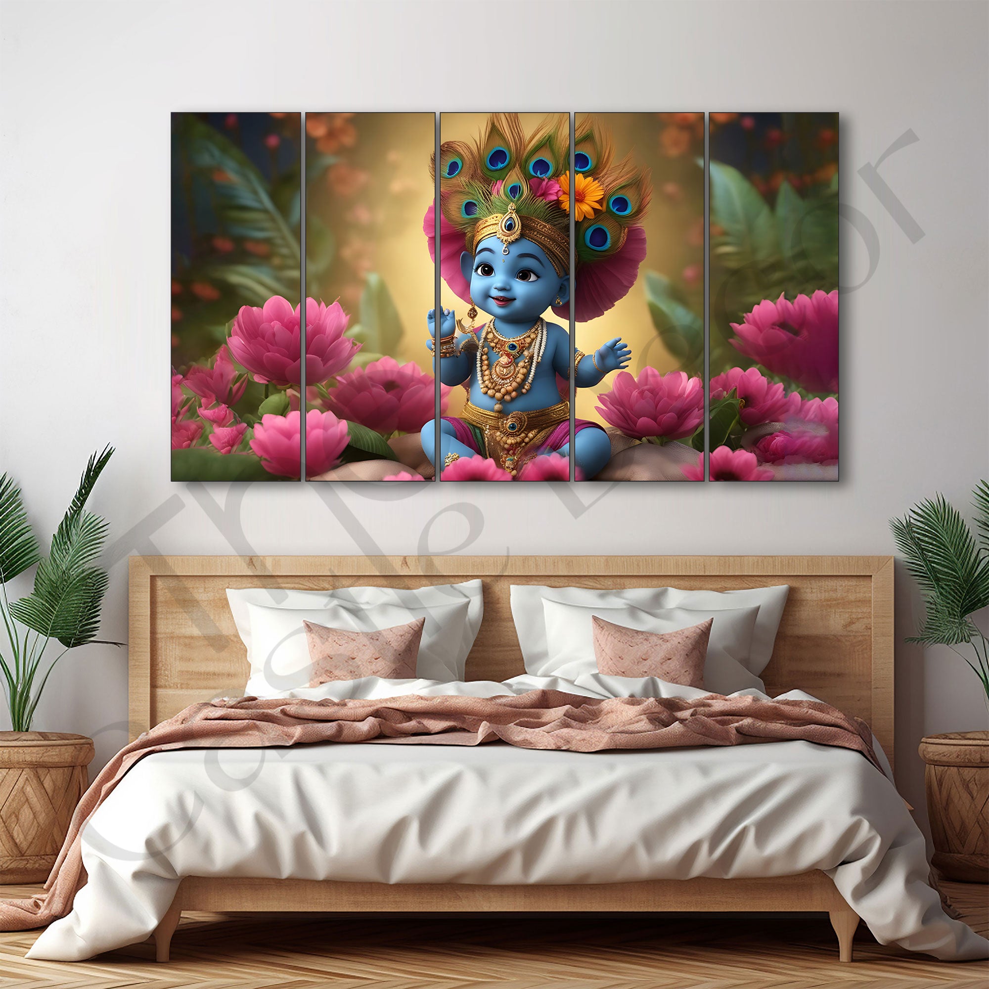 Bal Gopal Painting with frame Big Size Wall Art for living room,Bedroom,Drawing room,Hotels