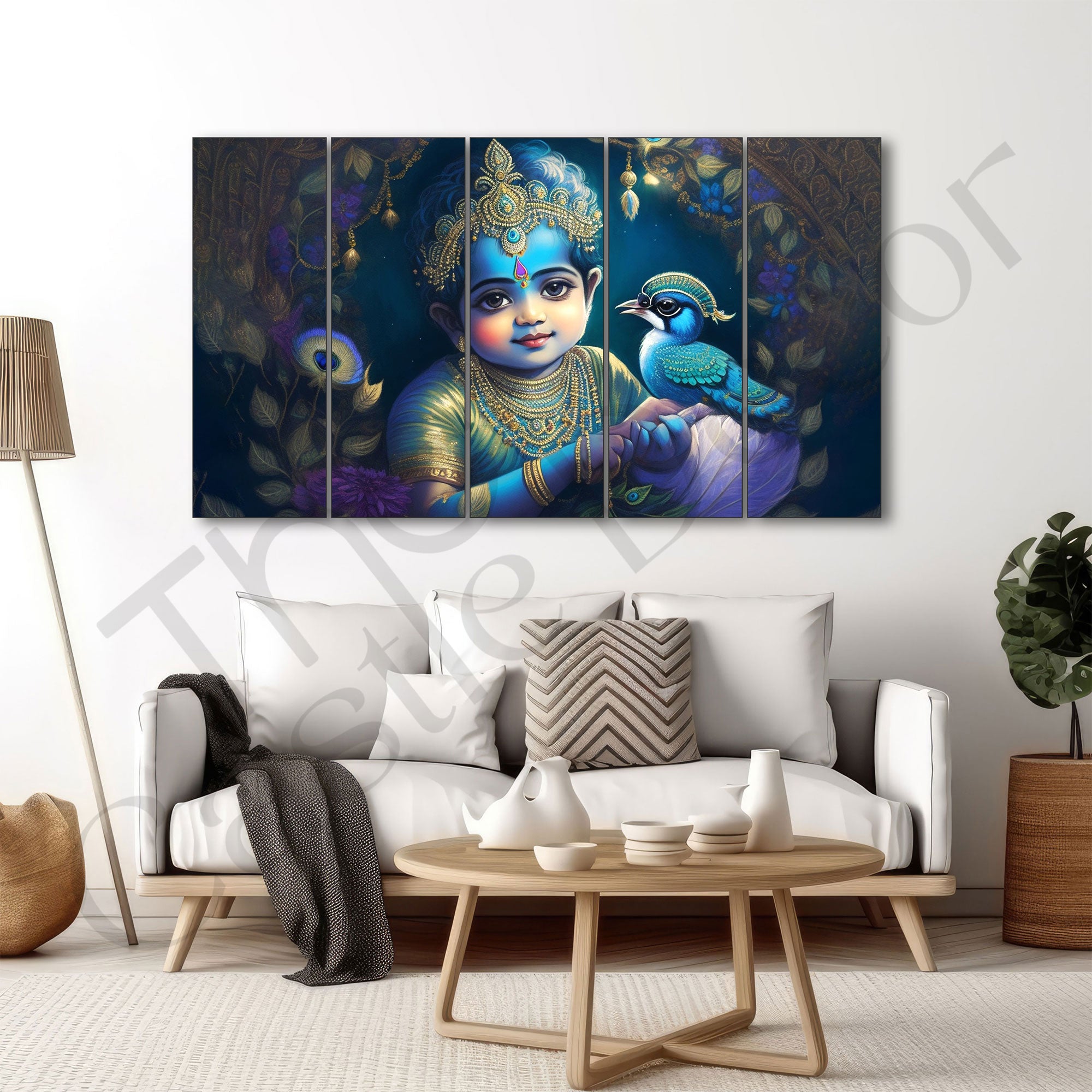 Bal Gopal Painting with frame Big Size Wall Art for living room,Bedroom,Drawing room,Hotels
