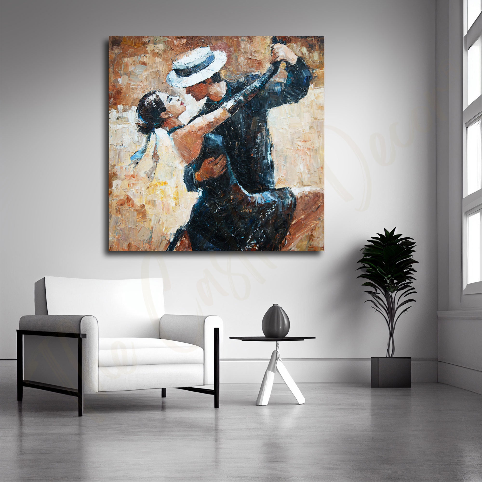 Abstract dance painting with frame Big Size Wall Art for living room,Bedroom,Drawing room,Hotels