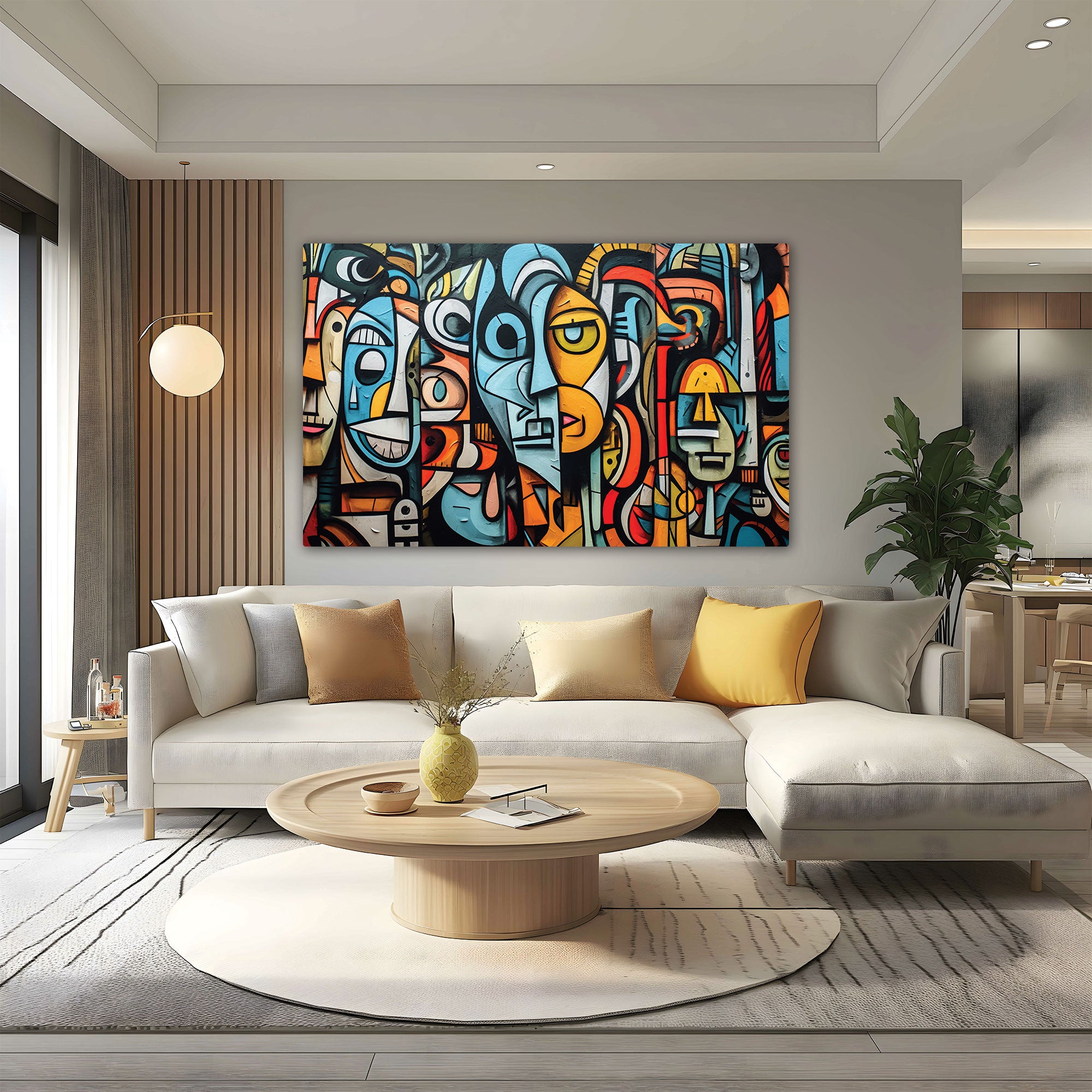 Abstract woman Canvas painting with frame Big Size Wall Art for living room,Bedroom,Drawing room,Hotels
