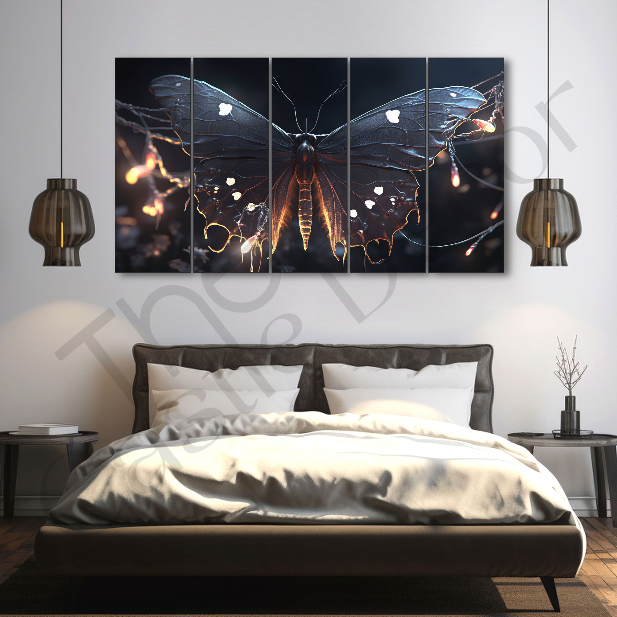 Butterflies Painting with frame Big Size Wall Art for living room,Bedroom,Drawing room,Hotels