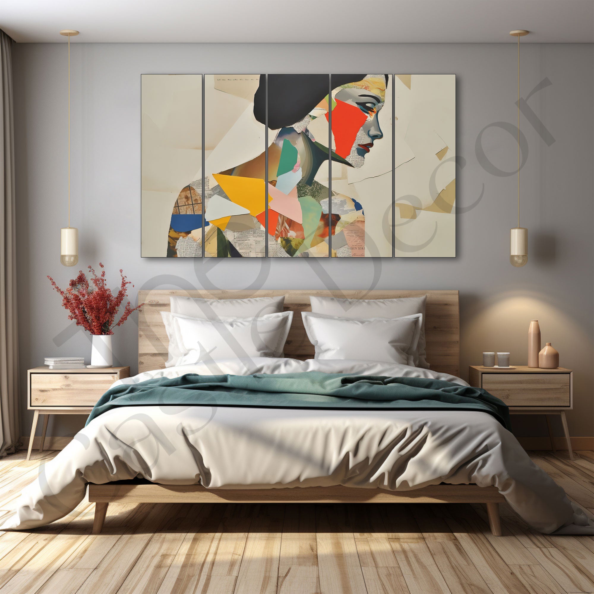 Woman Abstract Painting with frame Big Size Wall Art for living room,Bedroom,Drawing room,Hotels