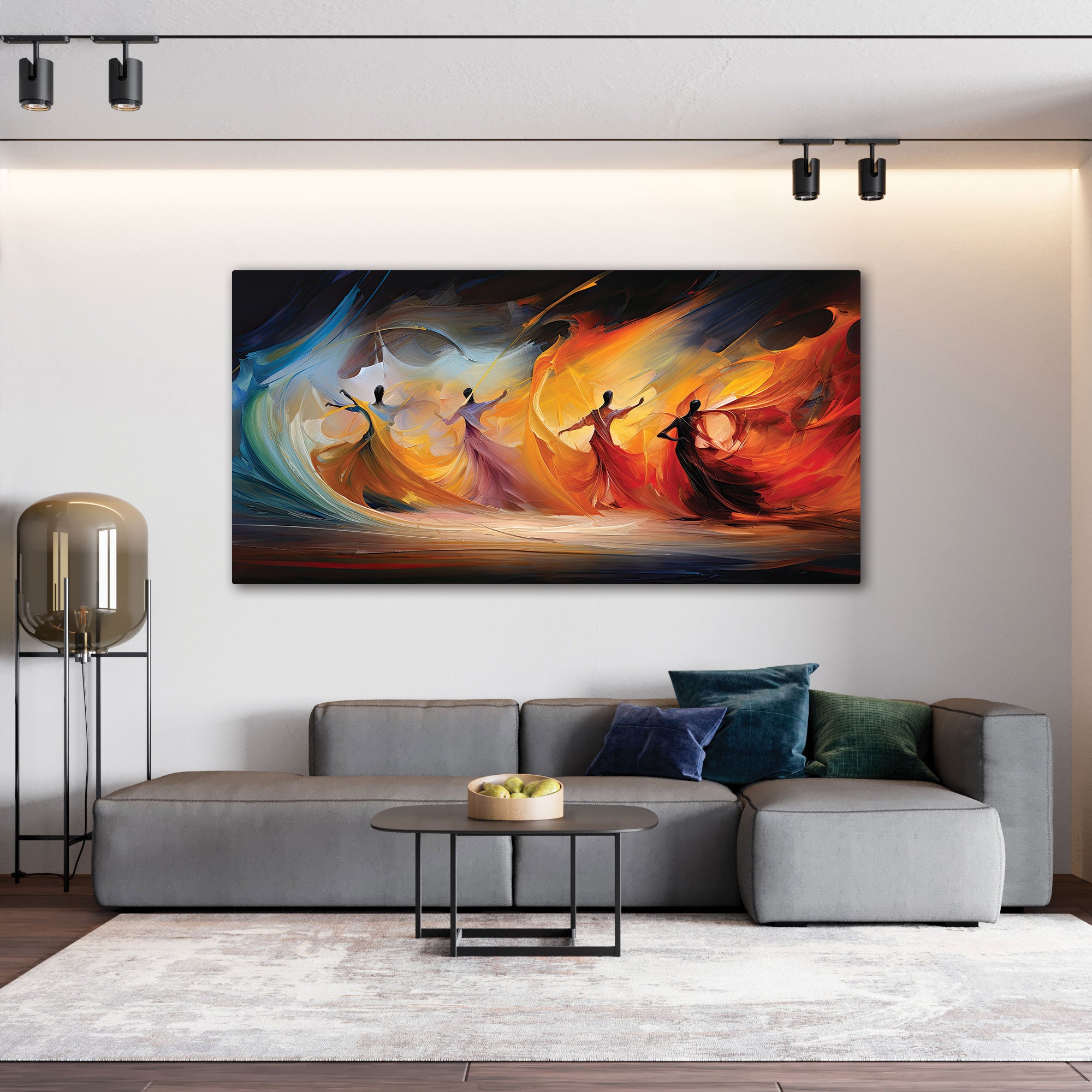 DancersAbstract Canvas painting with frame Big Size Wall Art for living room,Bedroom,Drawing room,Hotels