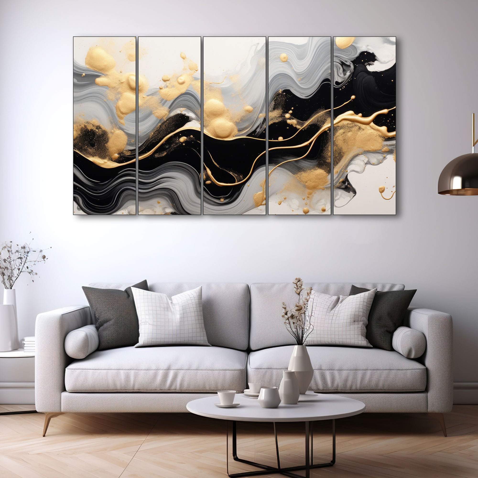 Marble Abstract Painting with frame Big Size Wall Art for living room,Bedroom,Drawing room,Hotels