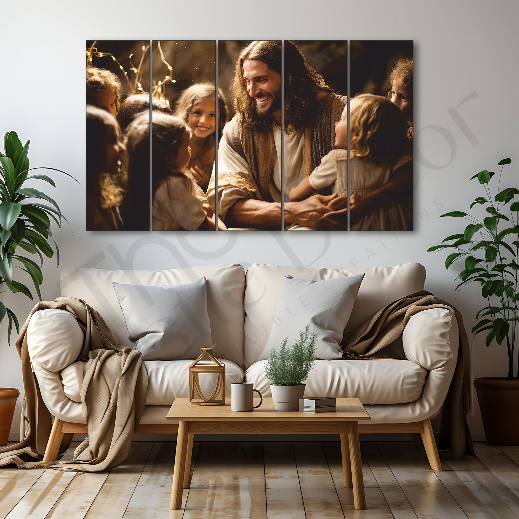 Jesus Painting Set of 5 for Home Decoration