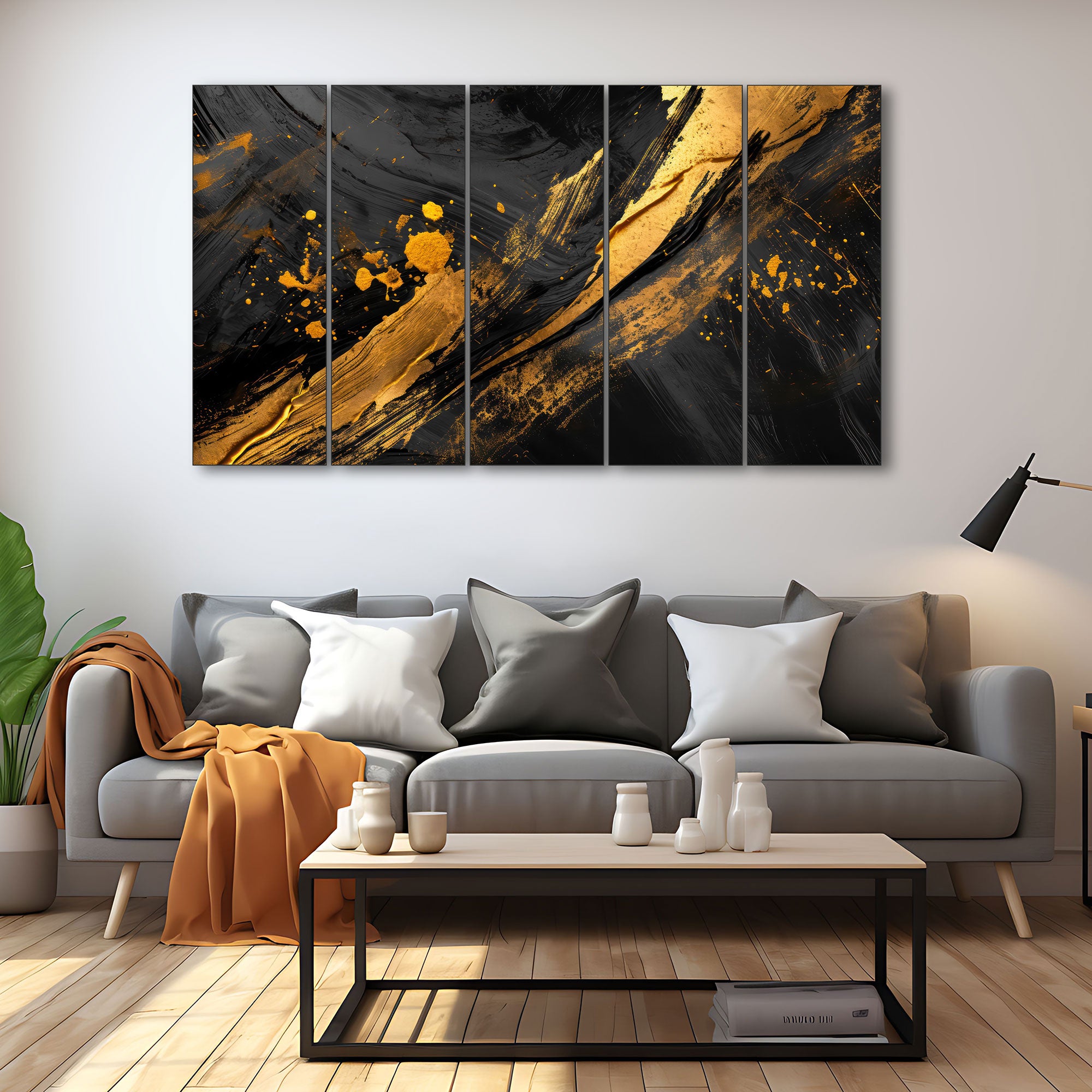 Abstract Painting with frame Big Size Wall Art for living room,Bedroom,Drawing room,Hotels 27x48"