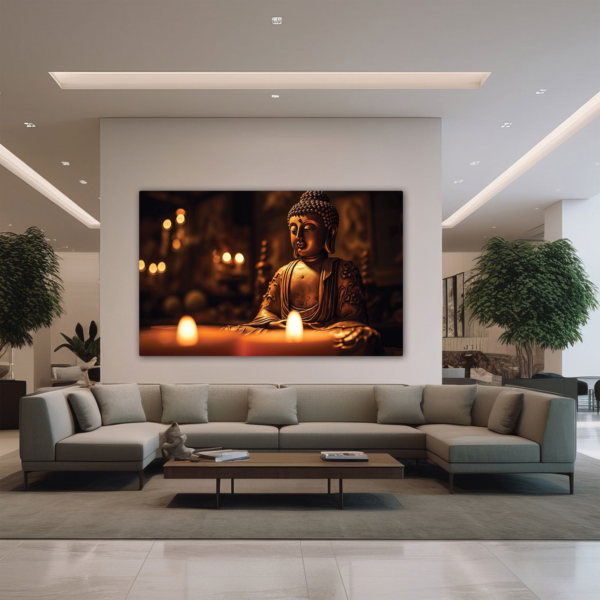 Budha art Canvas painting with frame Big Size Wall Art for living room,Bedroom,Drawing room,Hotels