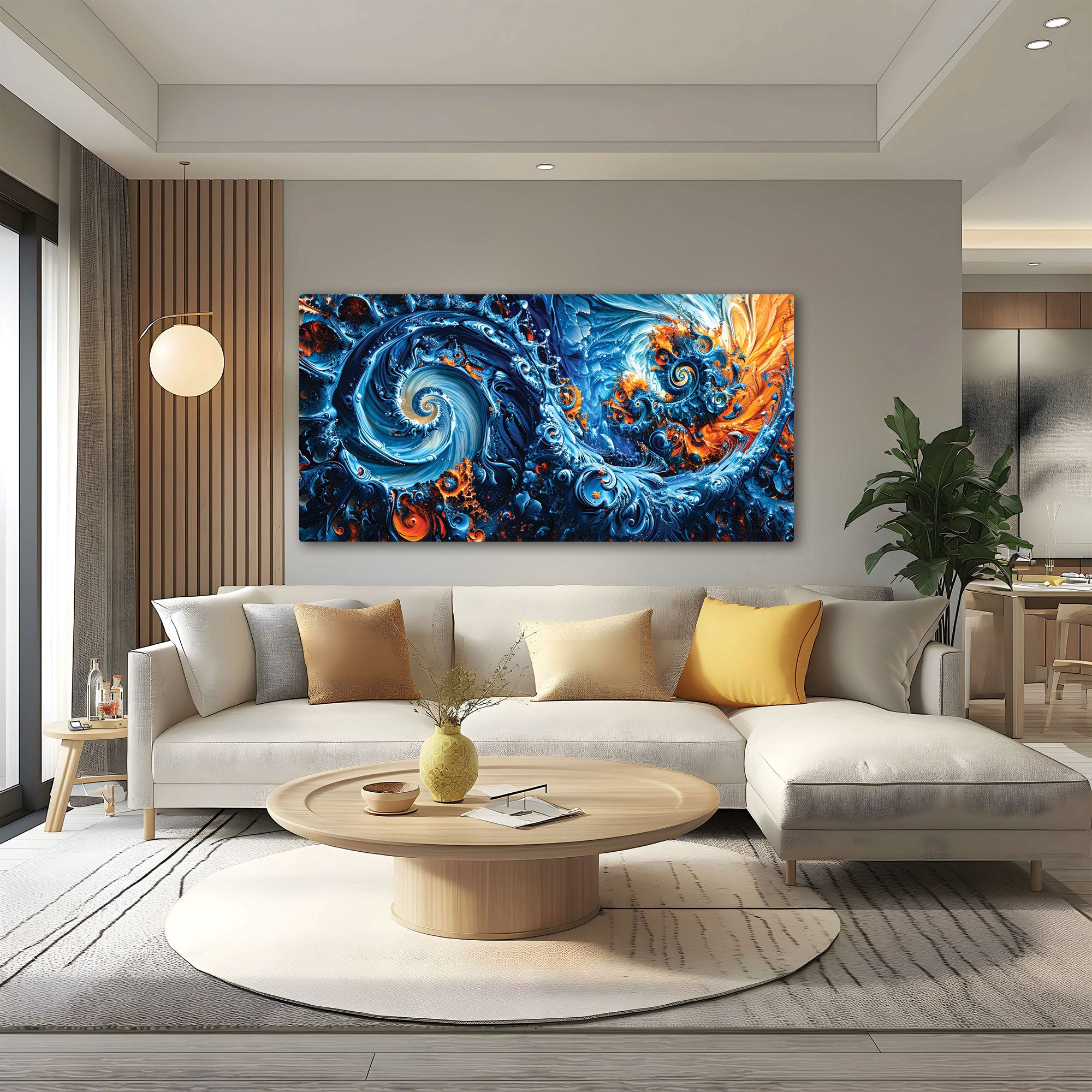 Abstract Canvas painting with frame Big Size Wall Art for living room,Bedroom,Drawing room,Hotels