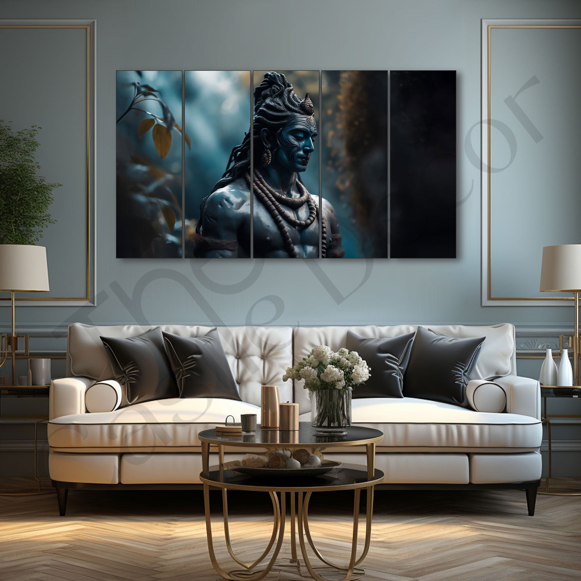 Lord Shiva Painting with frame Big Size Wall Art for living room,Bedroom,Drawing room,Hotels