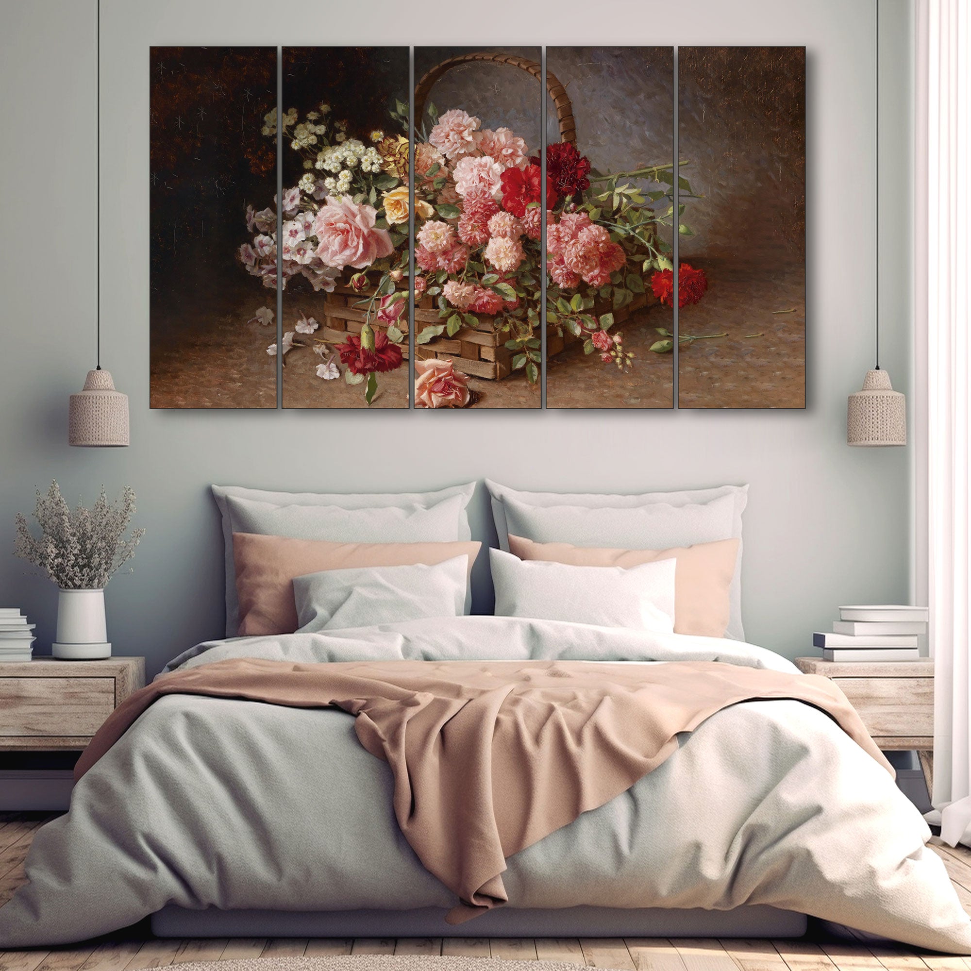 Flowers Painting with frame Big Size Wall Art for living room,Bedroom,Drawing room,Hotels