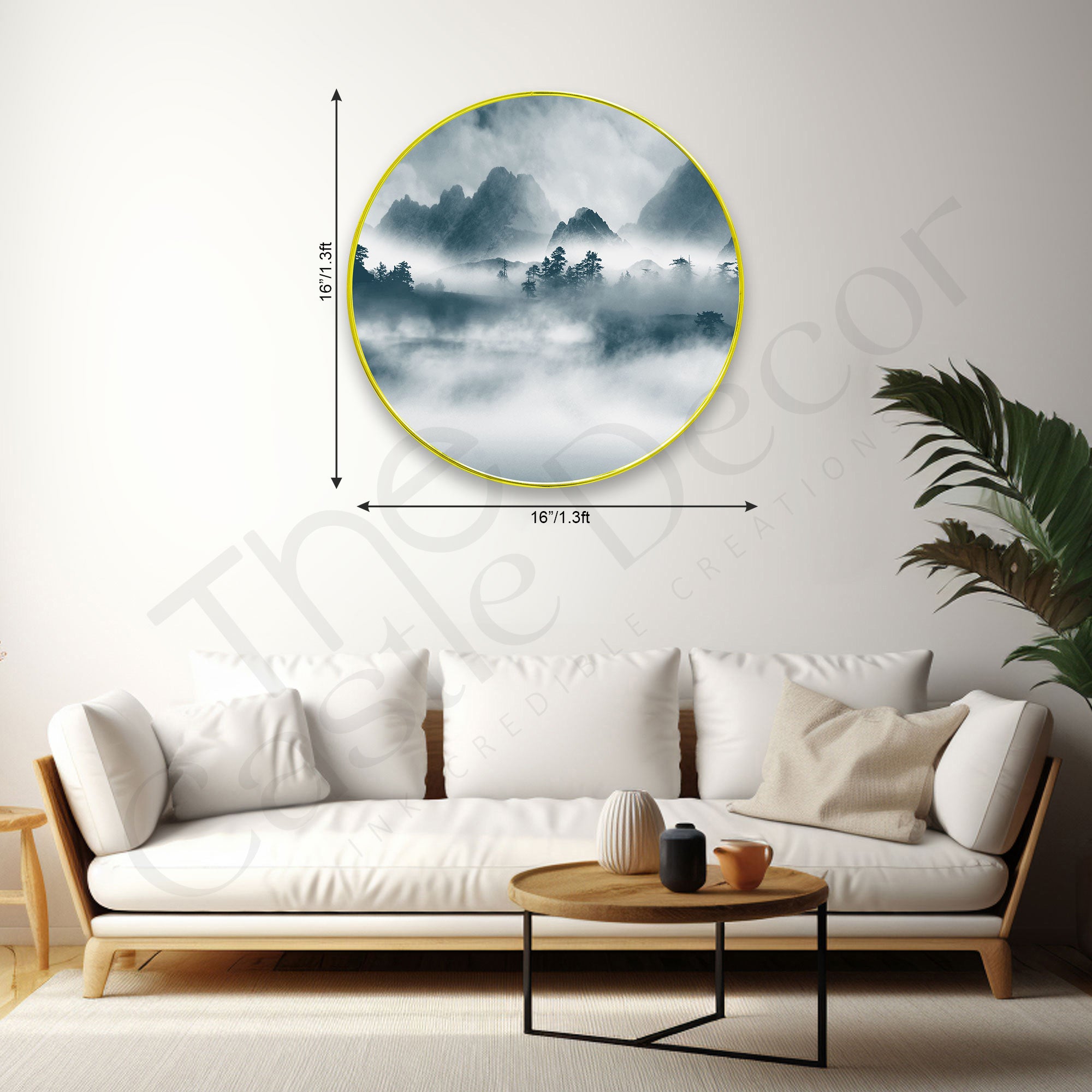 Nature Sparkle Wooden Wall Plate for Home Decoration Art-13