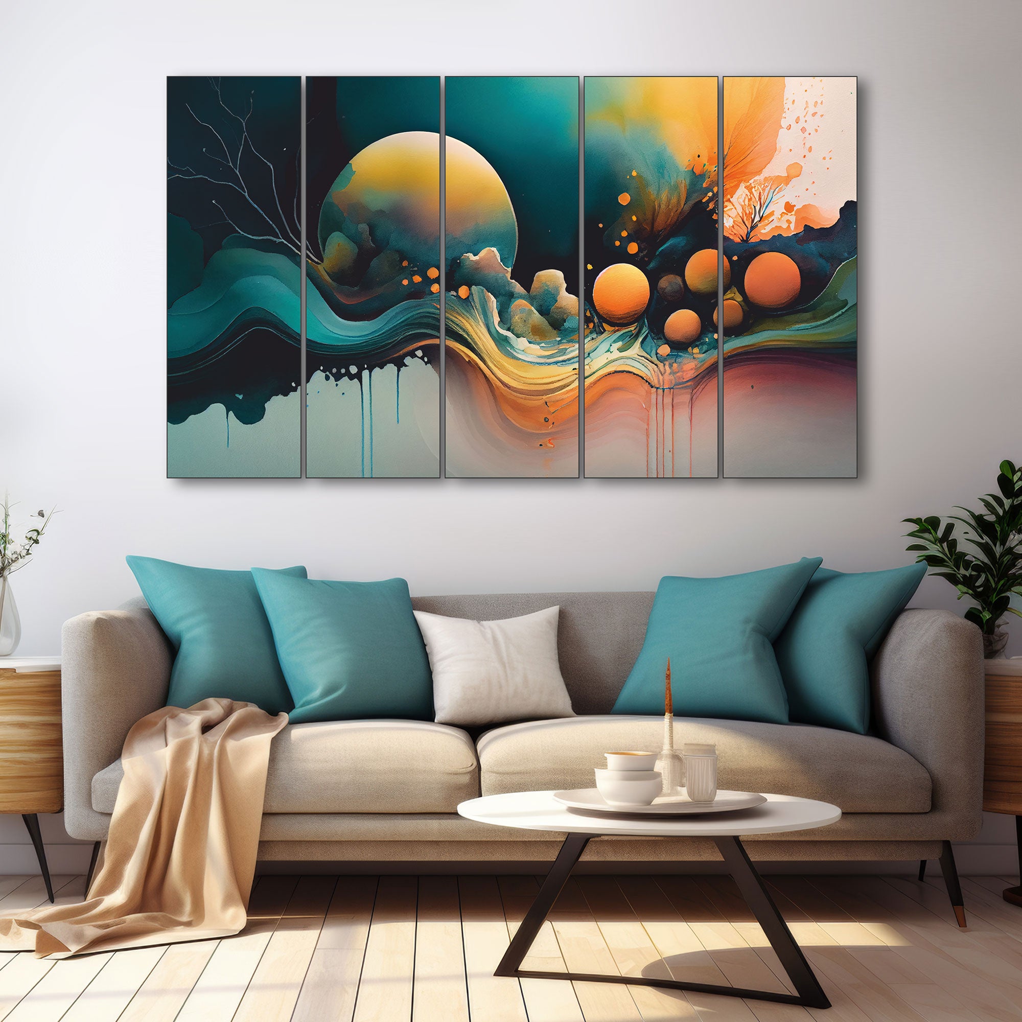 Abstract Painting with frame Big Size Wall Art for living room,Bedroom,Drawing room,Hotels