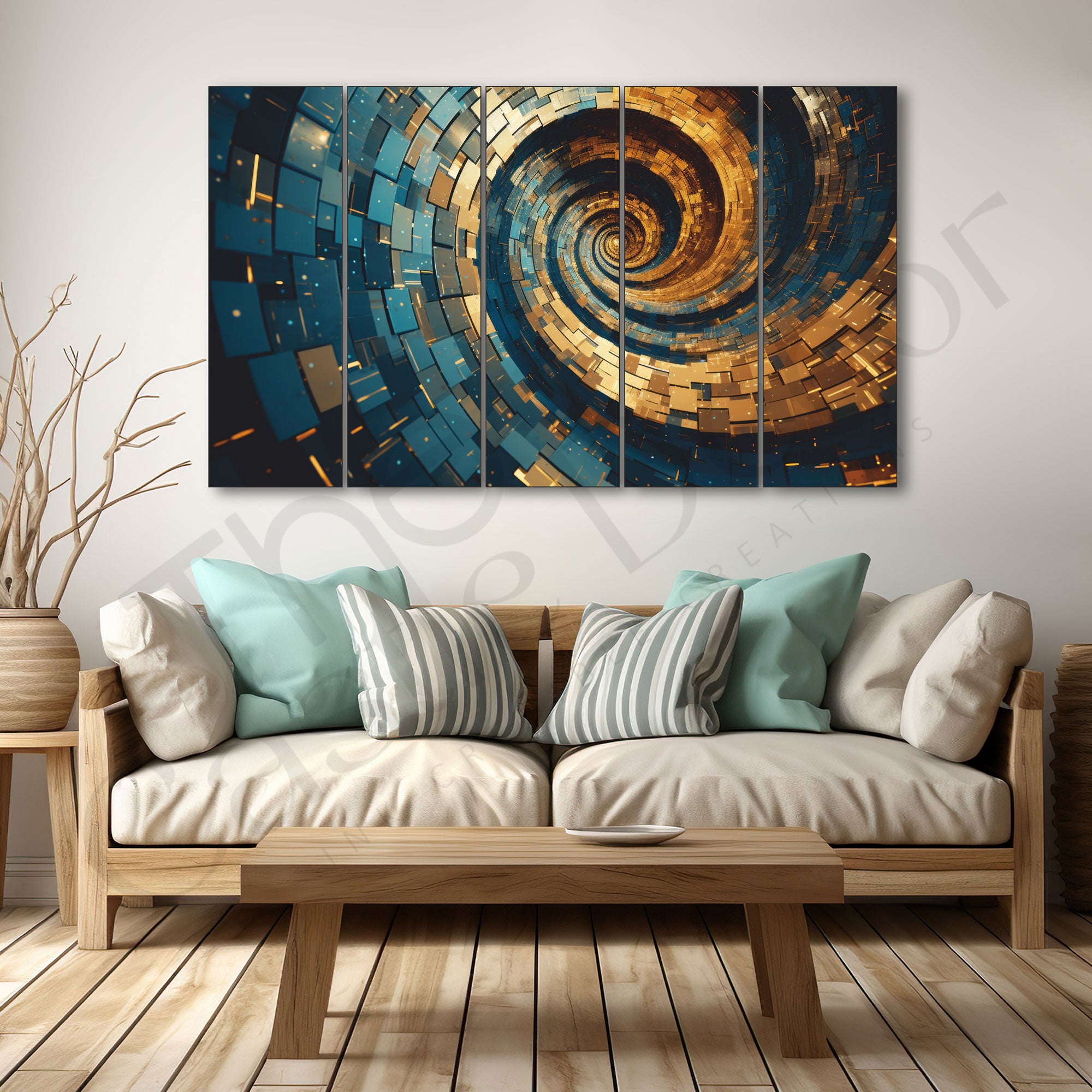 Modern Abstract Art Painting Set of 5 for Home Decoration
