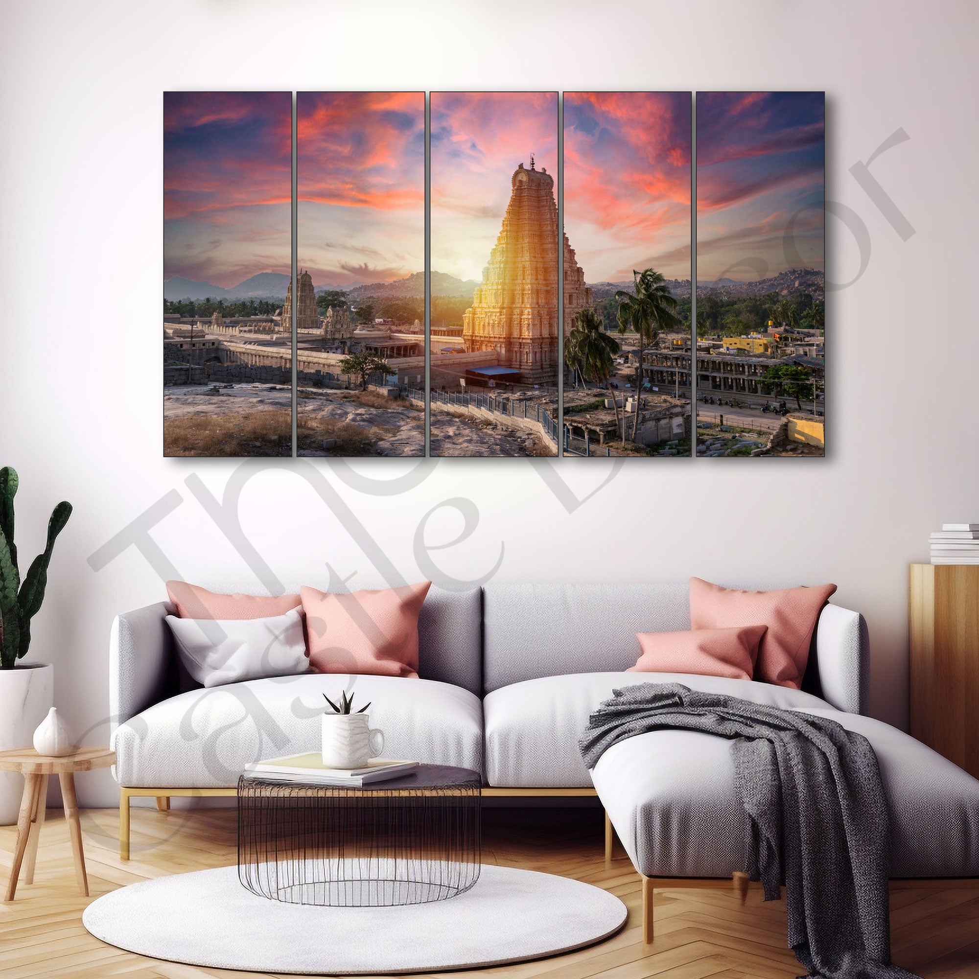 Temple Painting with frame Big Size Wall Art for living room,Bedroom,Drawing room,Hotels