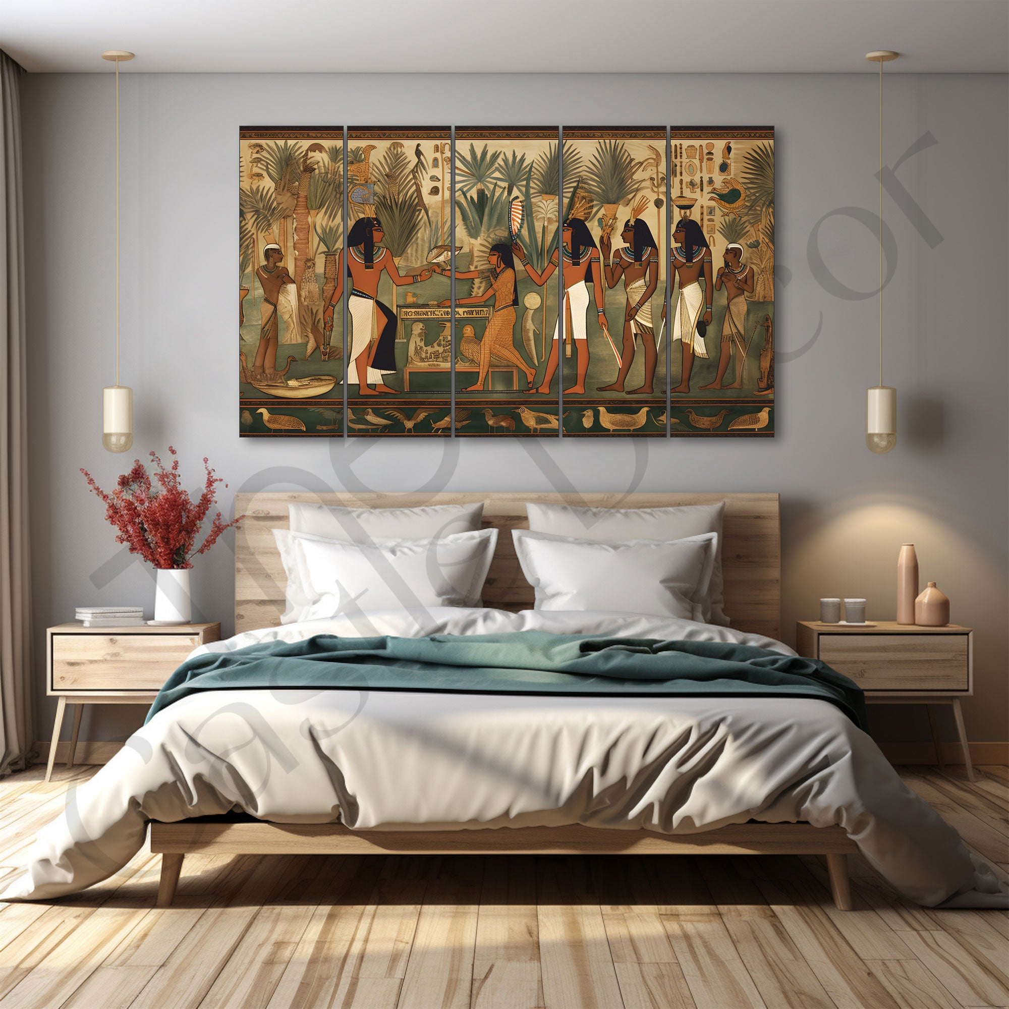 Egyptian Art Painting with frame Big Size Wall Art for living room,Bedroom,Drawing room,Hotels