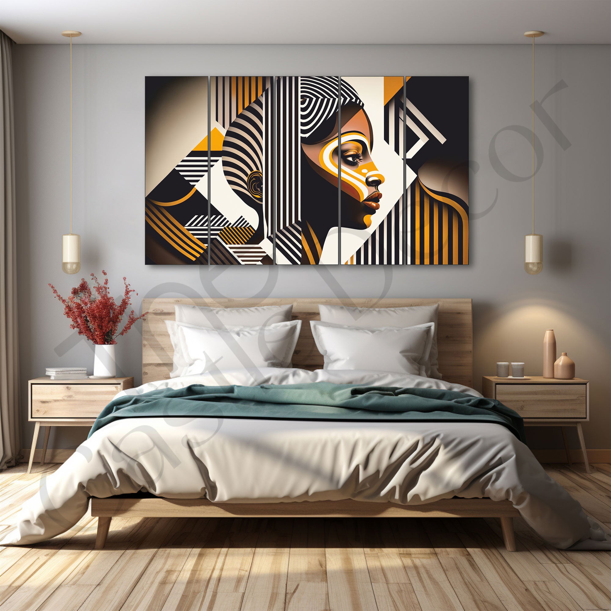 Woman Abstract Painting with frame Big Size Wall Art for living room,Bedroom,Drawing room,Hotels
