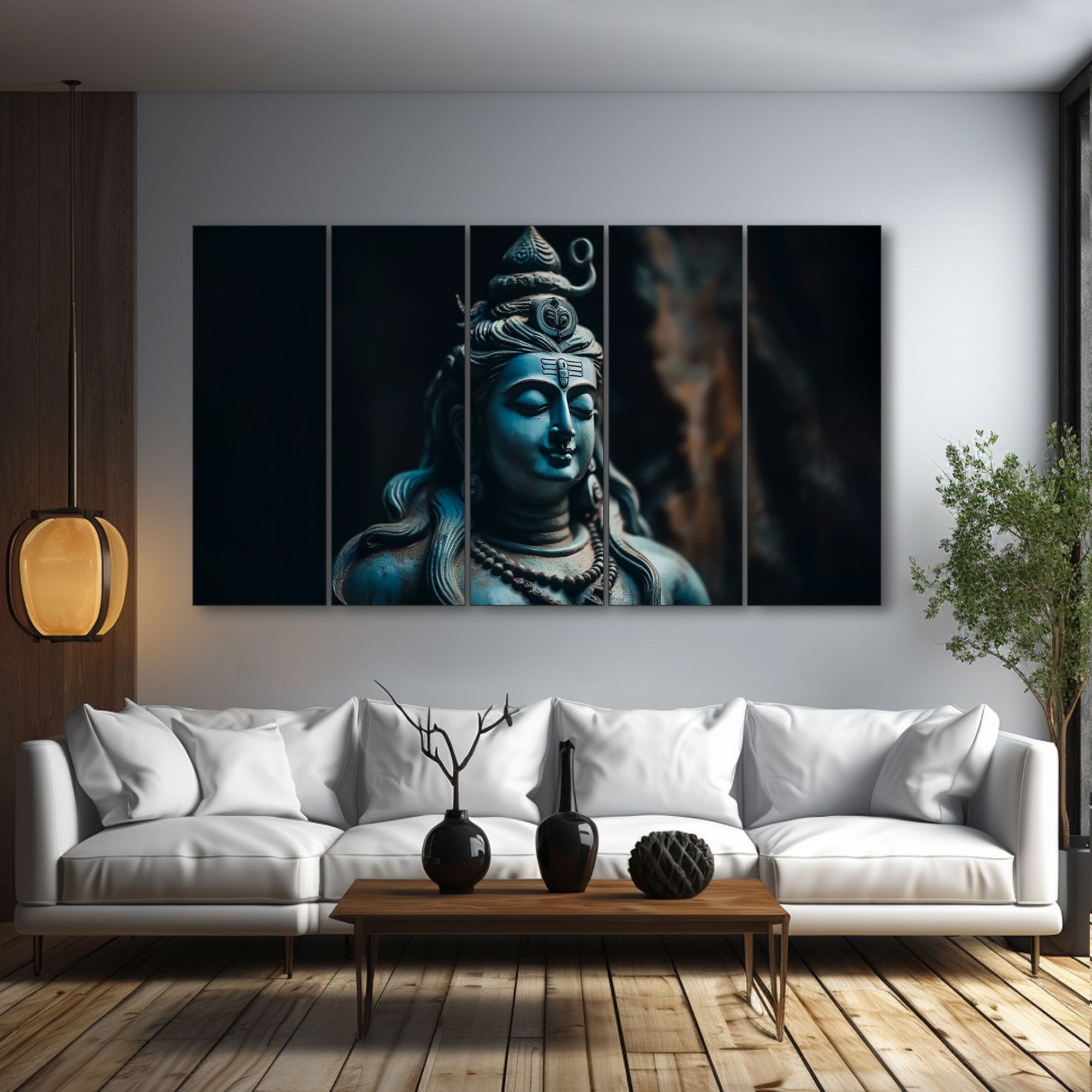 Lord Shiva Painting with frame Big Size Wall Art for living room,Bedroom,Drawing room,Hotels