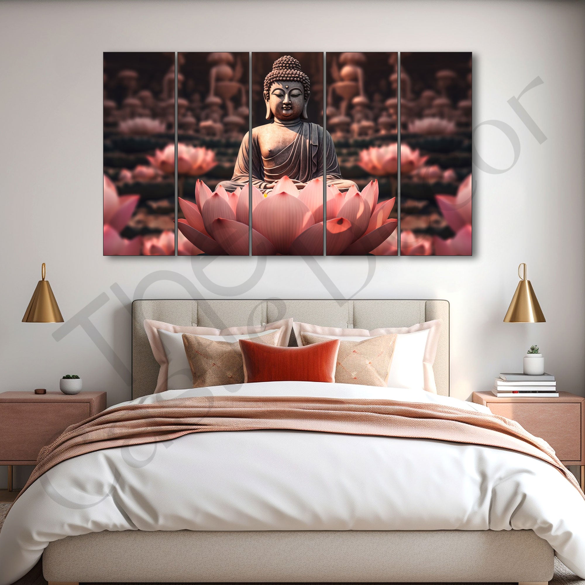 Lord Budha Painting with frame Big Size Wall Art for living room,Bedroom,Drawing room,Hotels