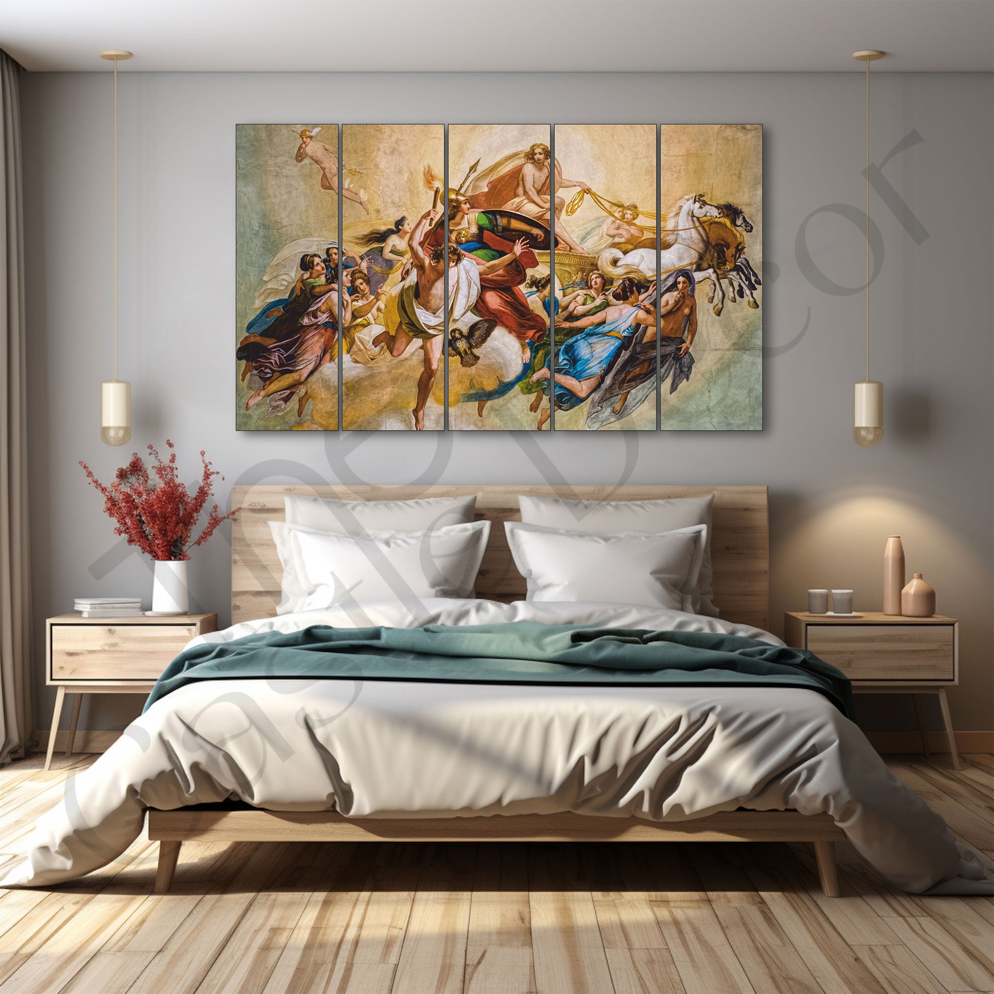 Lord Ganesh Ji Painting with frame Big Size Wall Art for living room,Bedroom,Drawing room,Hotels