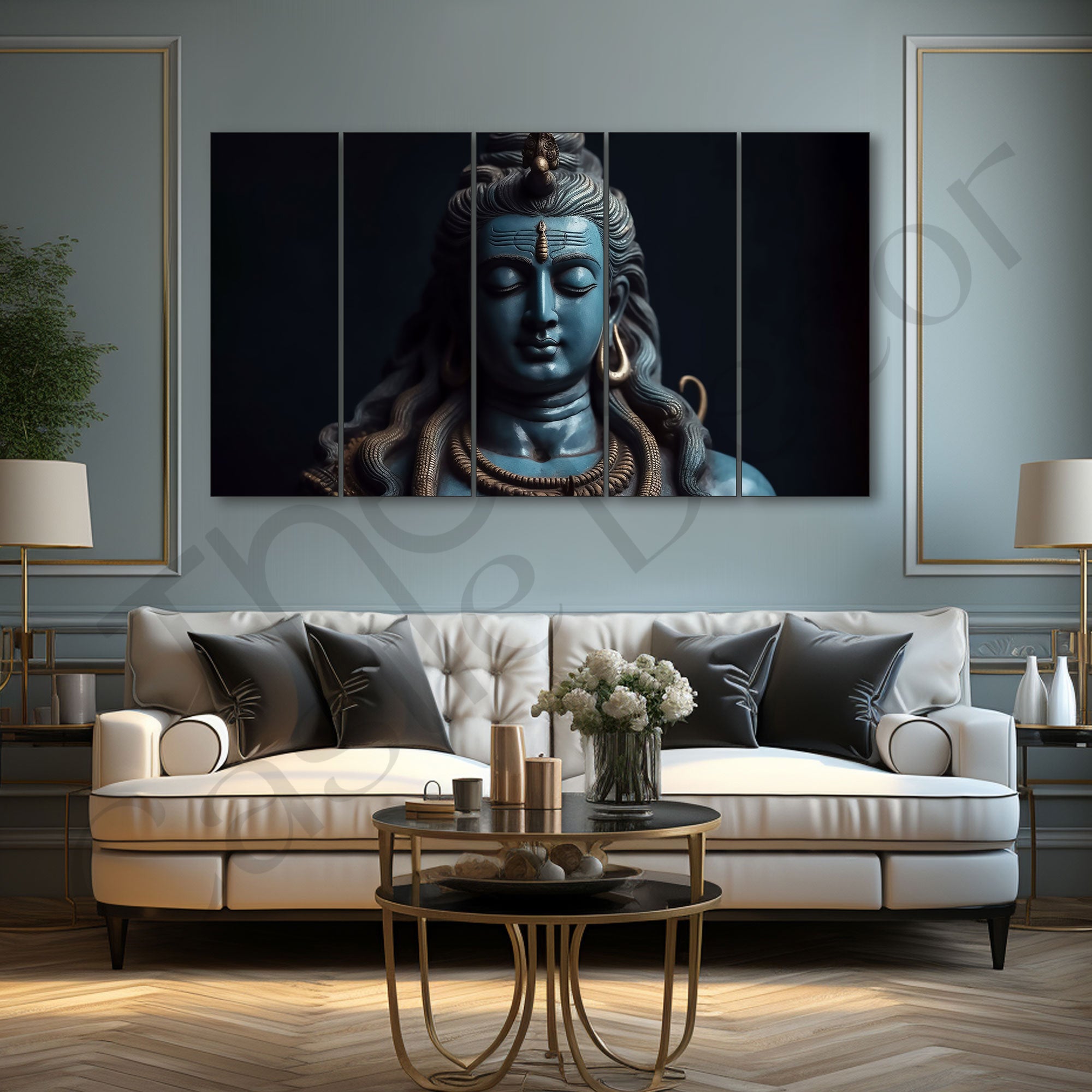 Lord Shiva Painting with frame Big Size Wall Art for living room,Bedroom,Drawing room,Hotels