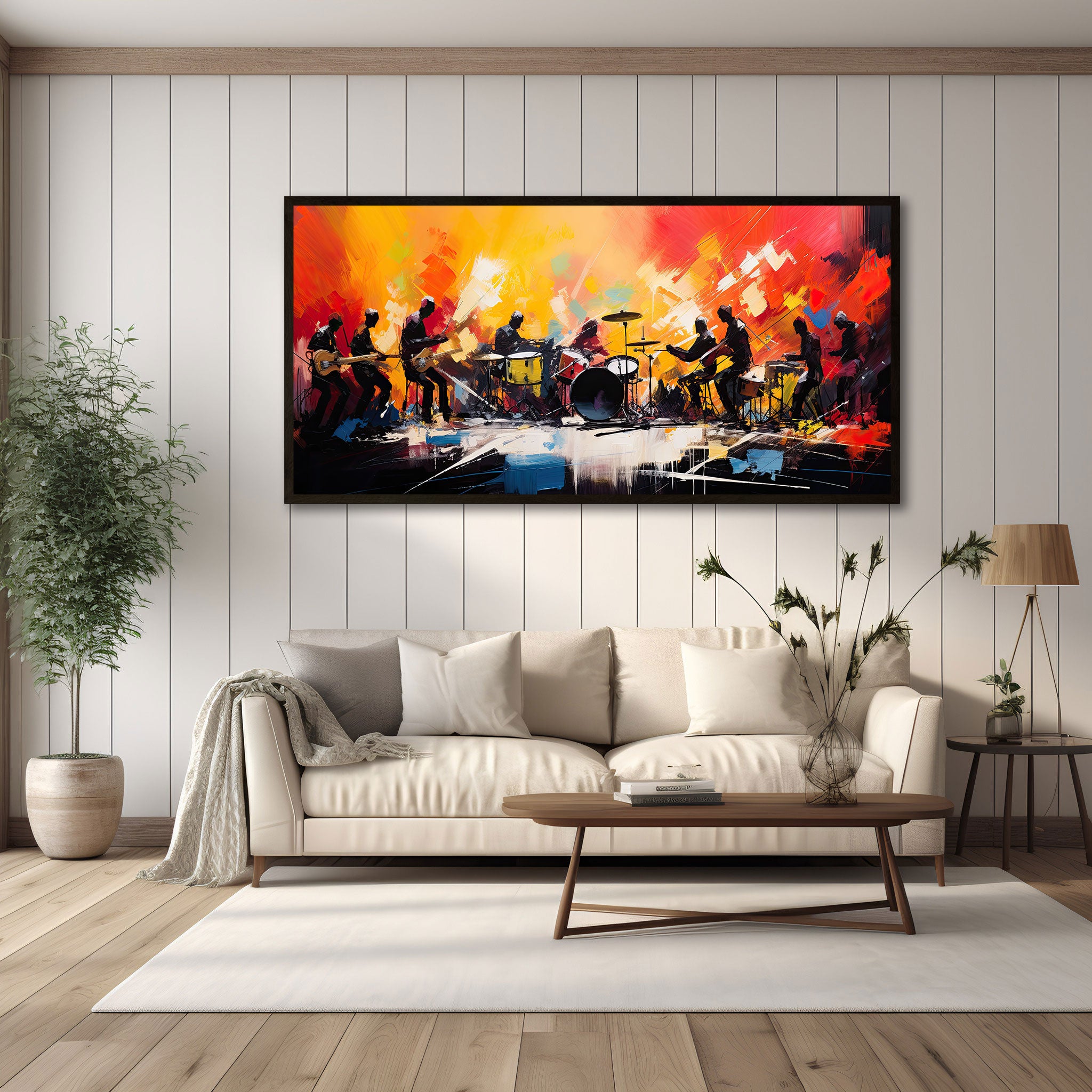 Music playAbstract Canvas painting with frame Big Size Wall Art for living room,Bedroom,Drawing room,Hotels