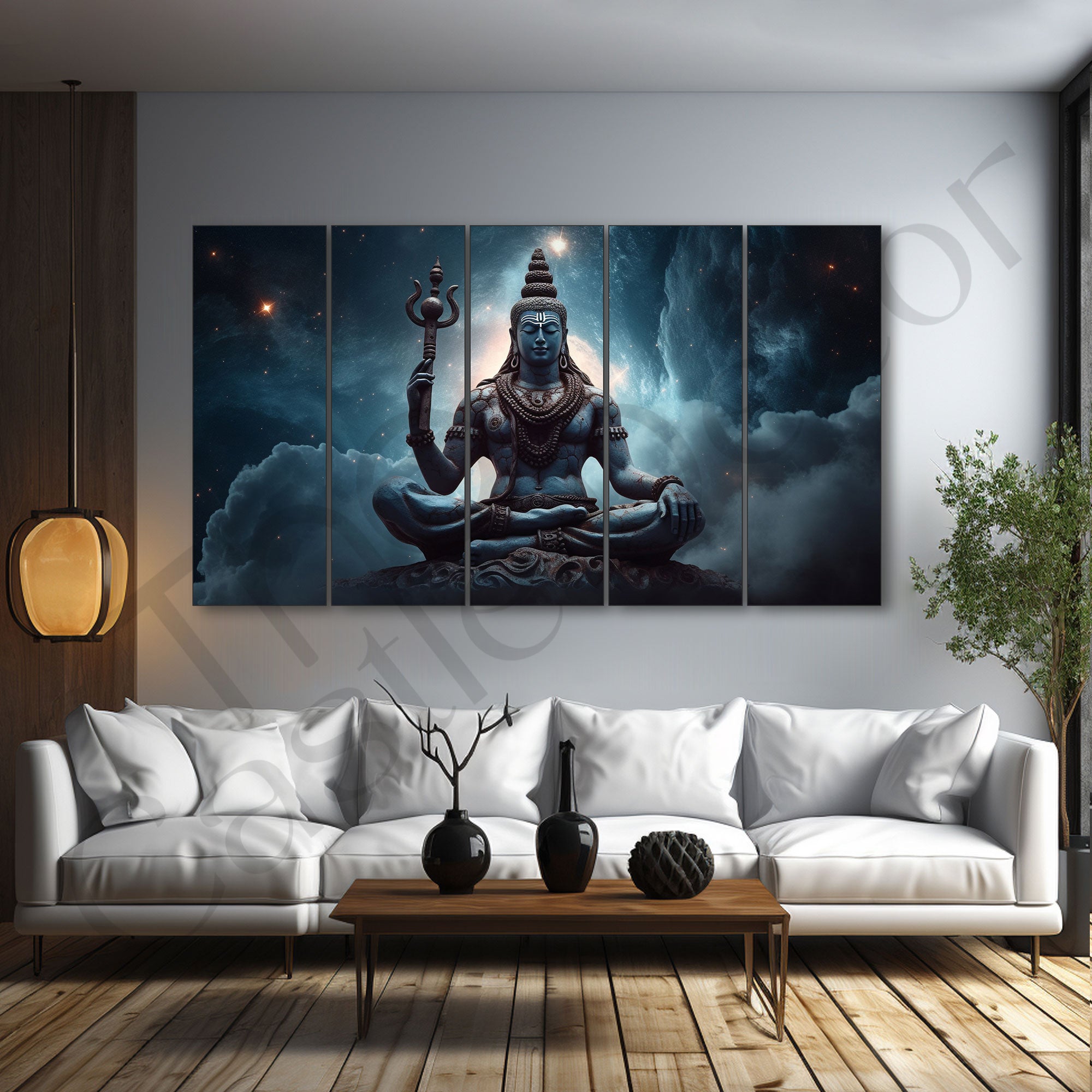 Lord Shiva Painting with frame Big Size Wall Art for living room,Bedroom,Drawing room,Hotels