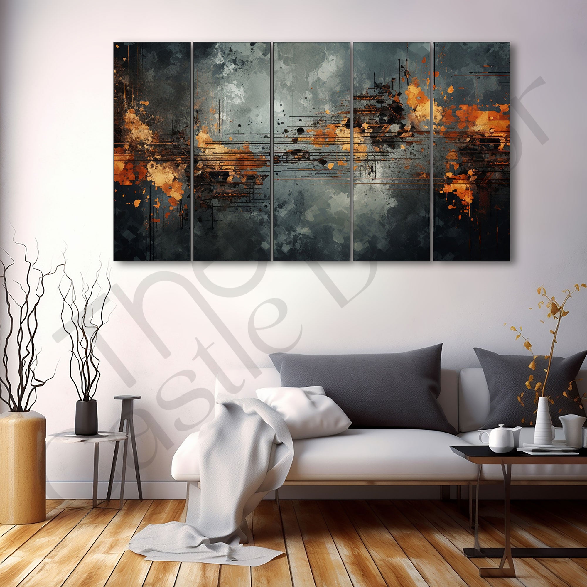 Abstract Painting with frame Big Size Wall Art for living room,Bedroom,Drawing room,Hotels
