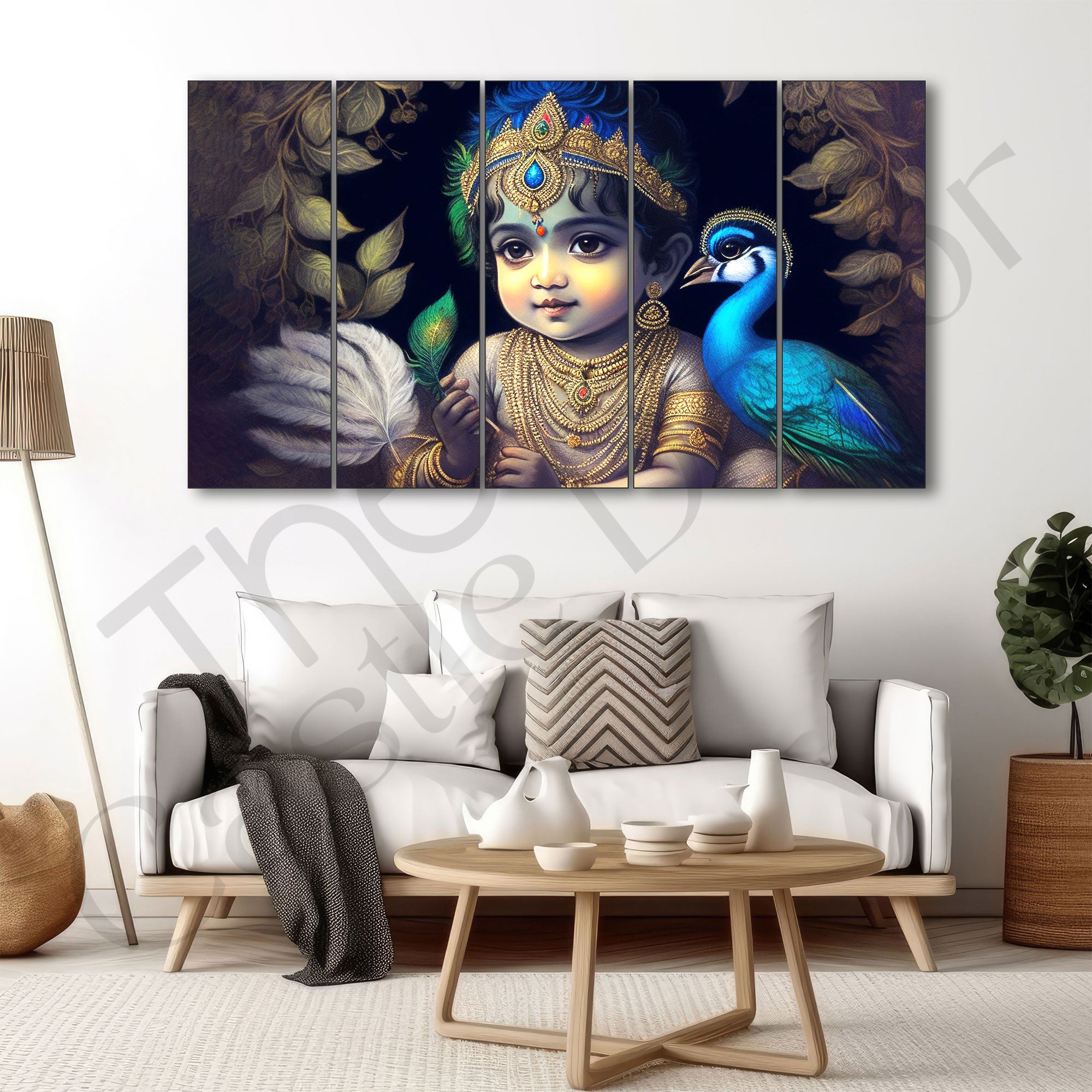 Bal Gopal Painting with frame Big Size Wall Art for living room,Bedroom,Drawing room,Hotels
