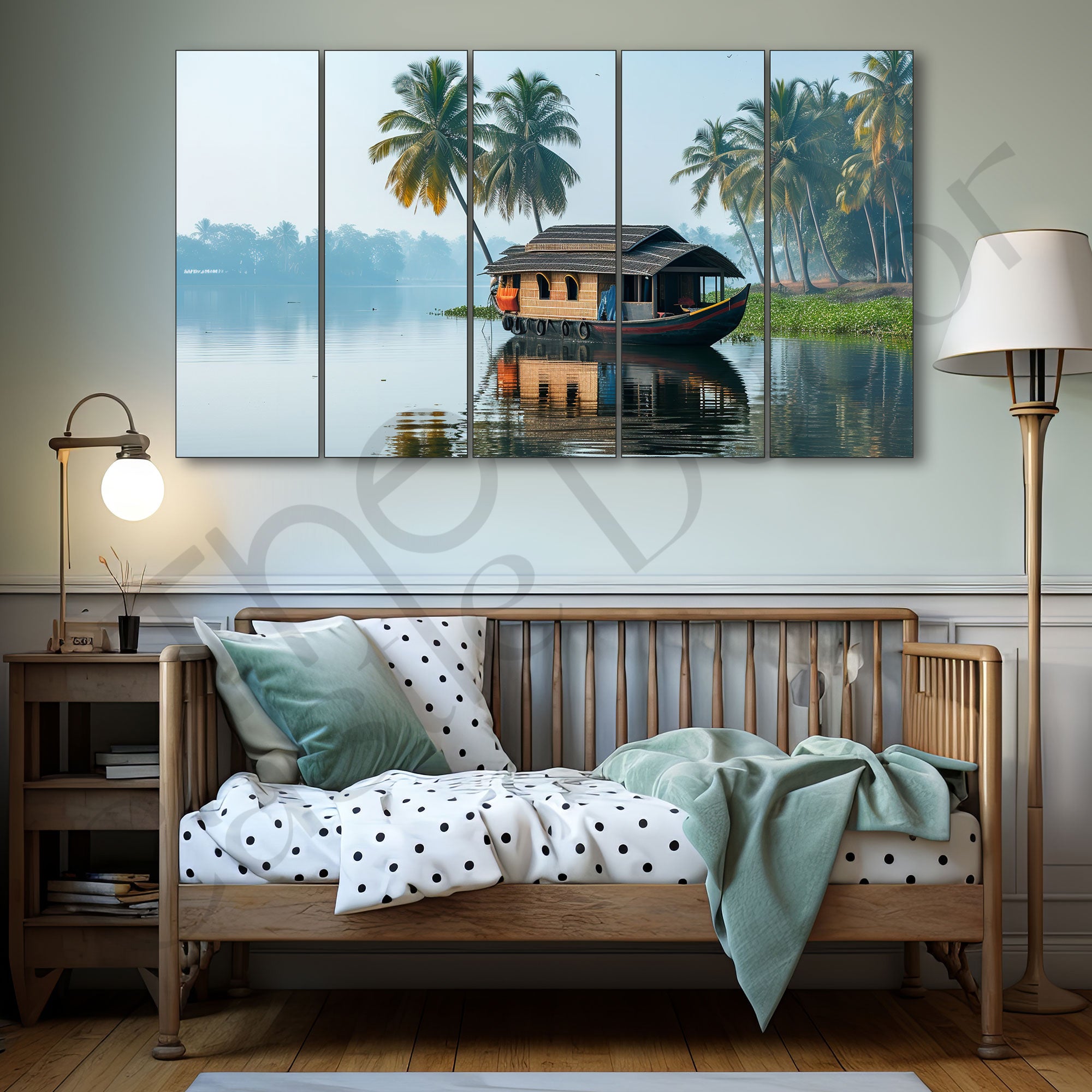 Kerala Painting with frame Big Size Wall Art for living room,Bedroom,Drawing room,Hotels
