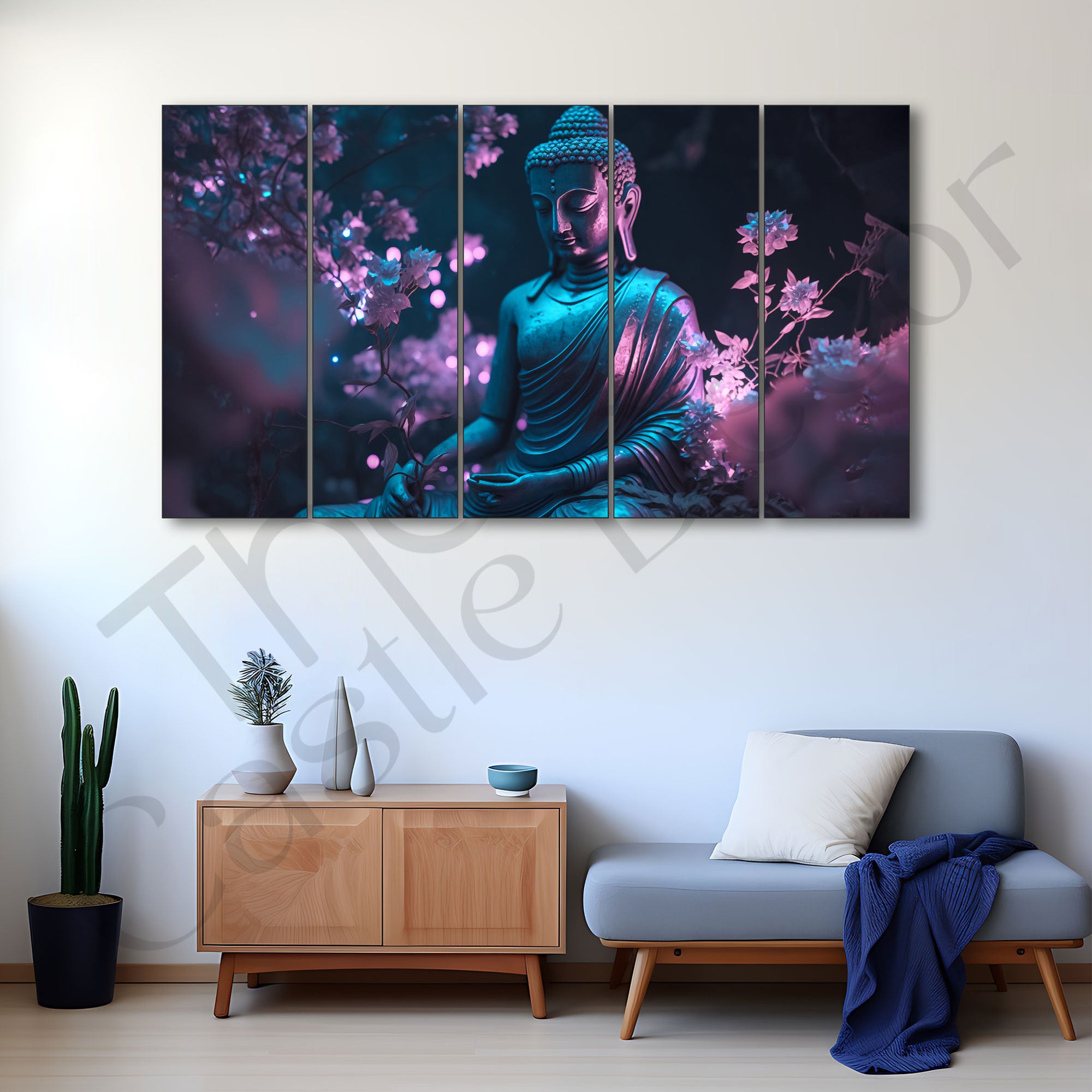 Lord Budha Painting with frame Big Size Wall Art for living room,Bedroom,Drawing room,Hotels