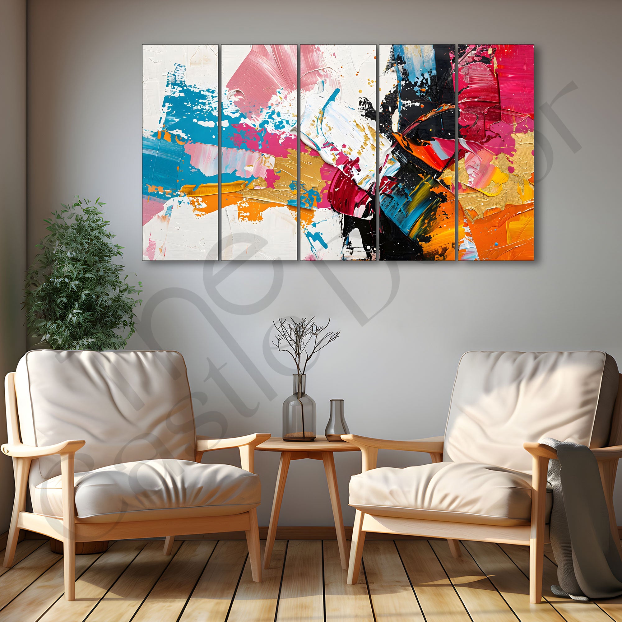 Abstract Art Painting with frame Big Size Wall Art for living room,Bedroom,Drawing room,Hotels