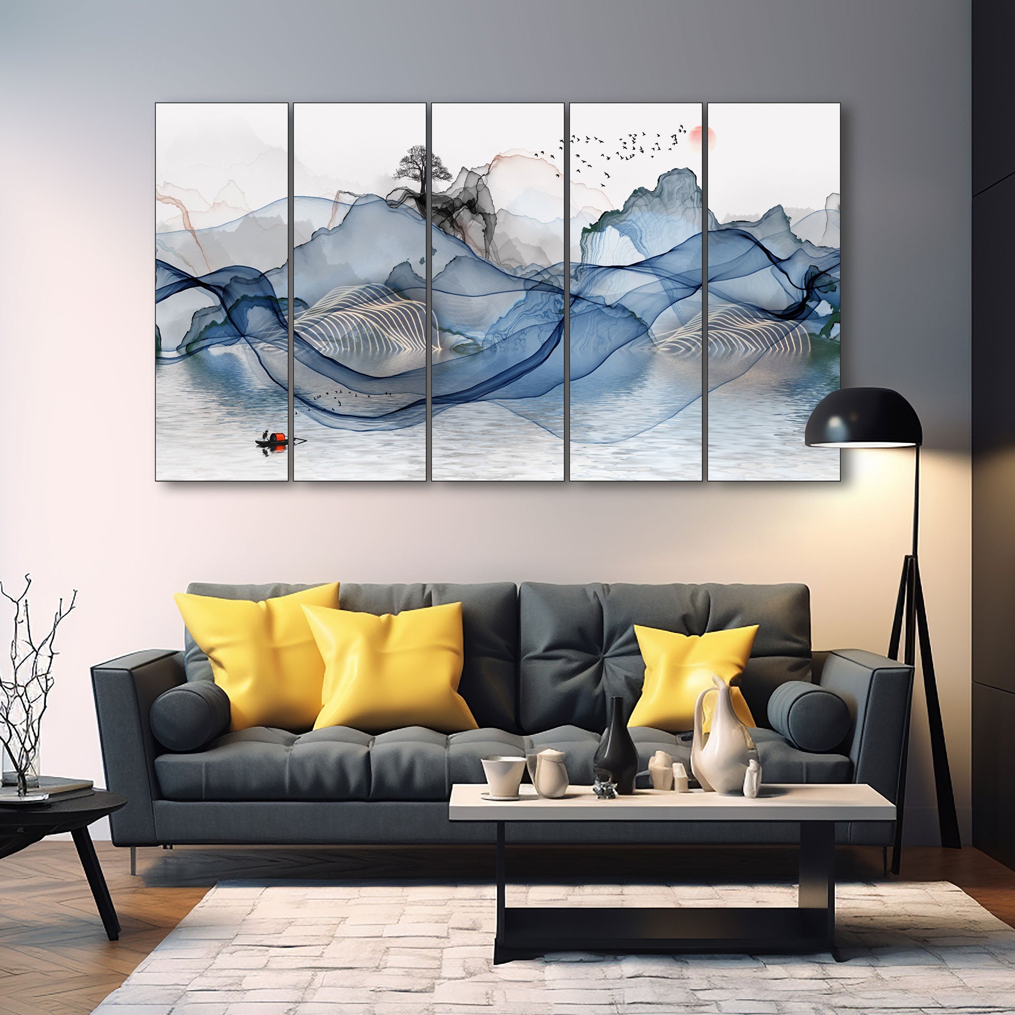 Nature Painting with frame Big Size Wall Art for living room,Bedroom,Drawing room,Hotels