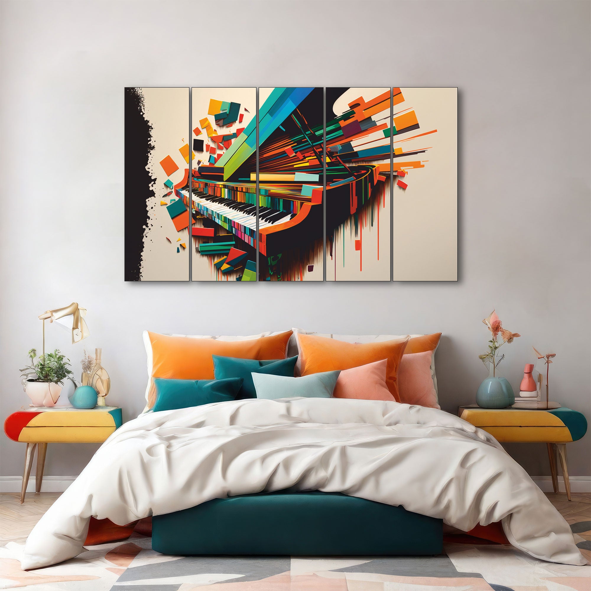 Music Painting with frame Big Size Wall Art for living room,Bedroom,Drawing room,Hotels 27x48"