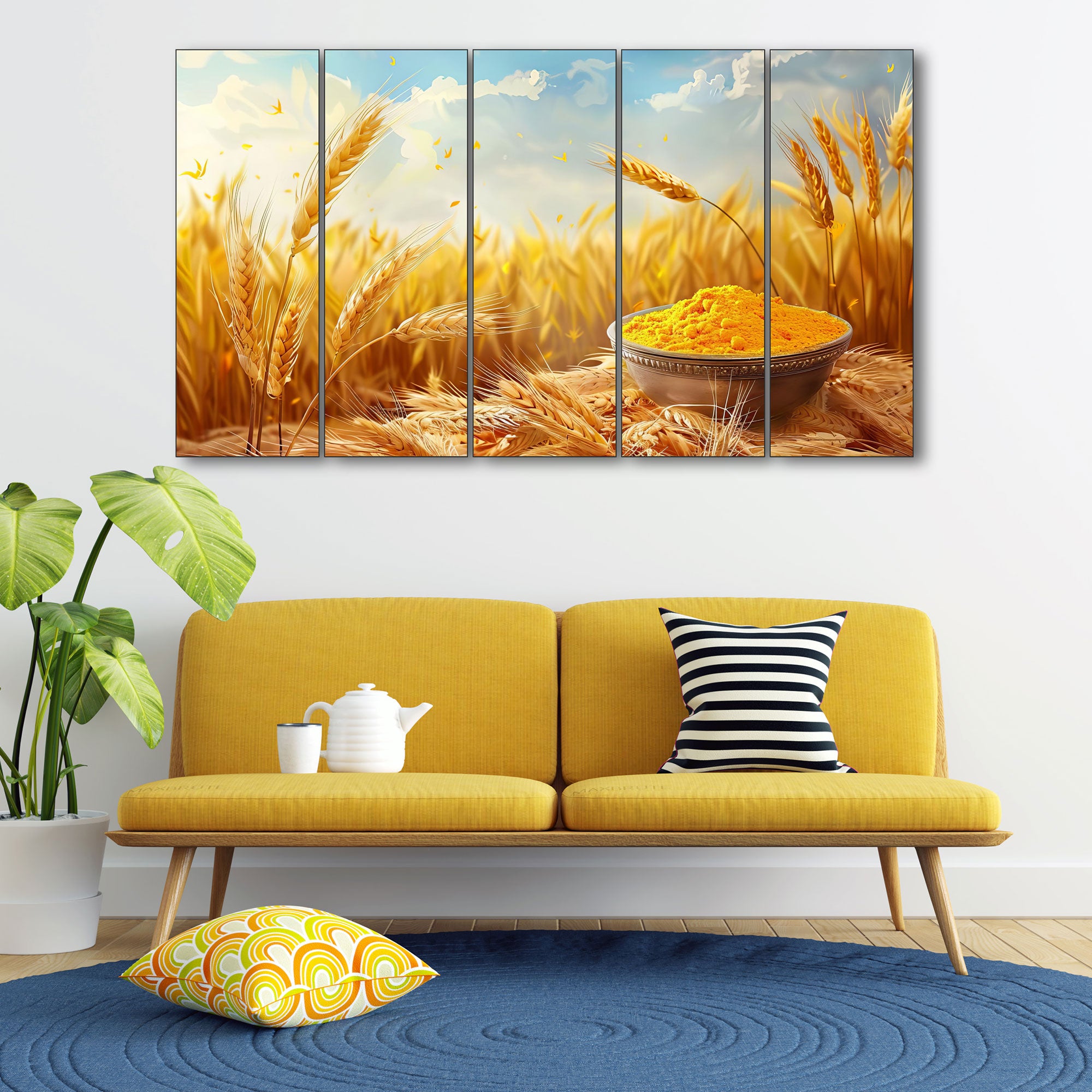 Wheat Painting with frame Big Size Wall Art for living room,Bedroom,Drawing room,Hotels