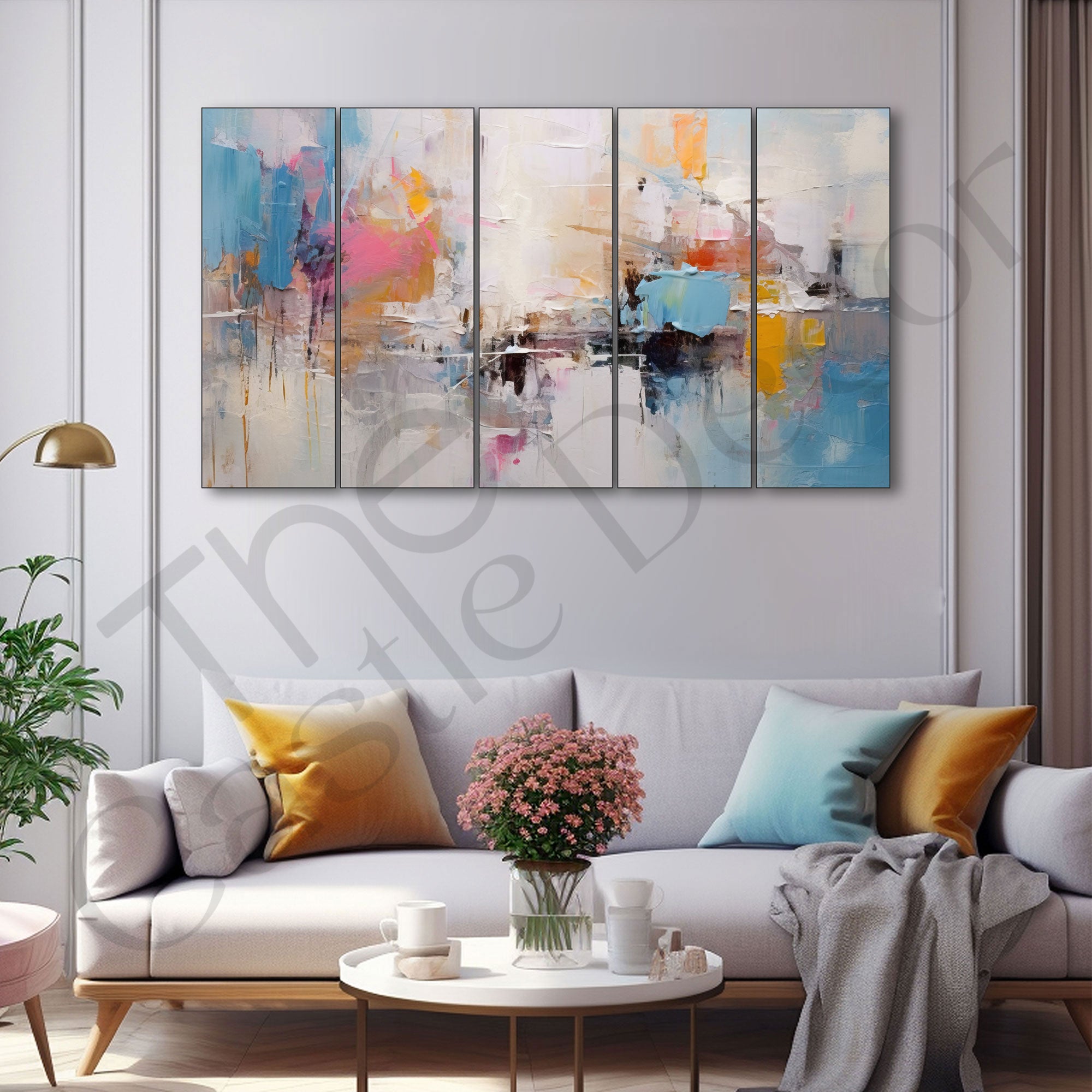 Abstract Painting with frame Big Size Wall Art for living room,Bedroom,Drawing room,Hotels
