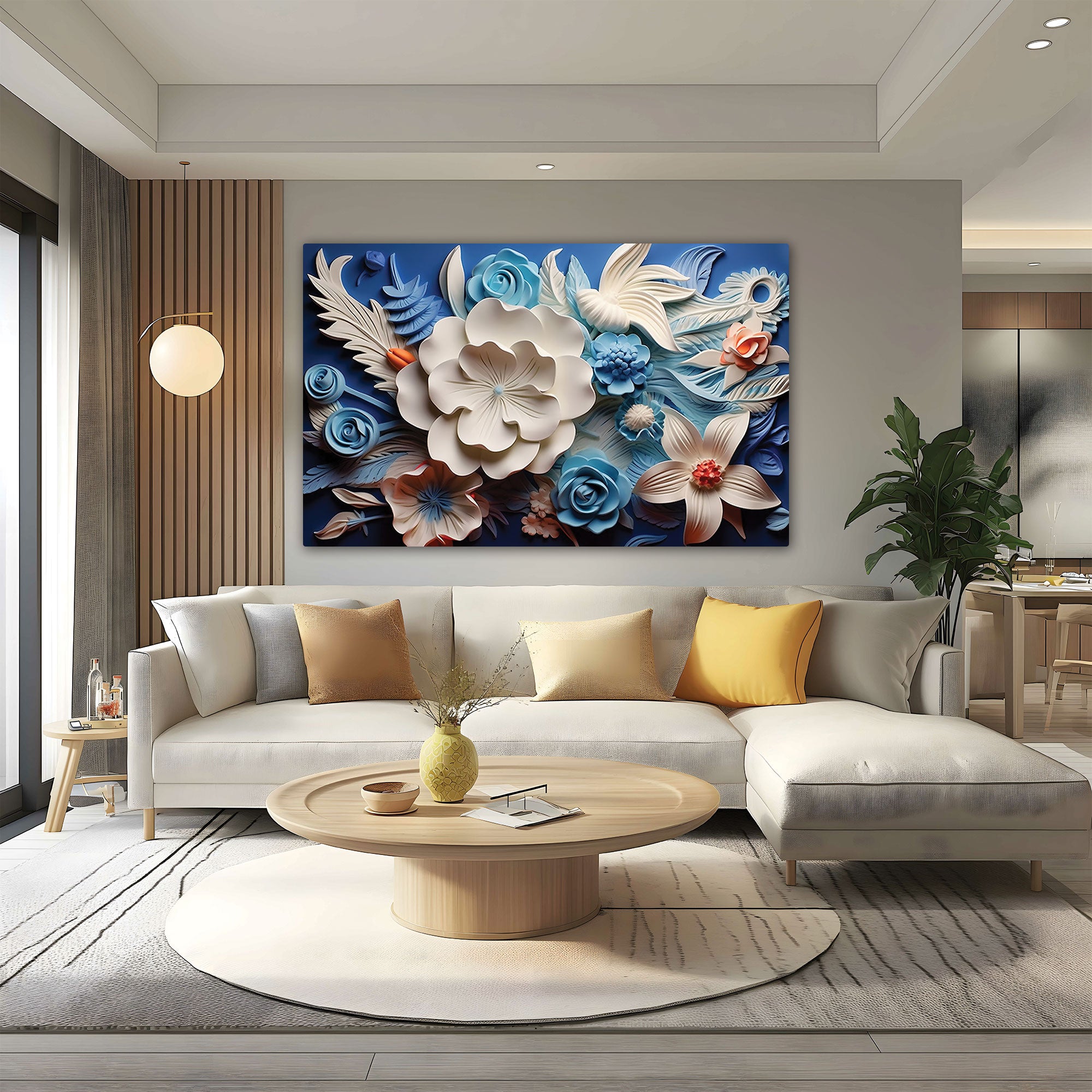 Beautiful flowers Canvas painting with frame Big Size Wall Art for living room,Bedroom,Drawing room,Hotels