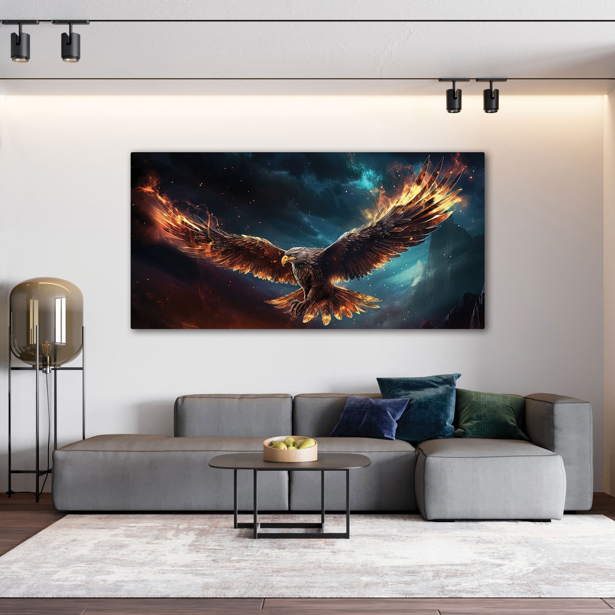 EagleAbstract Canvas painting with frame Big Size Wall Art for living room,Bedroom,Drawing room,Hotels