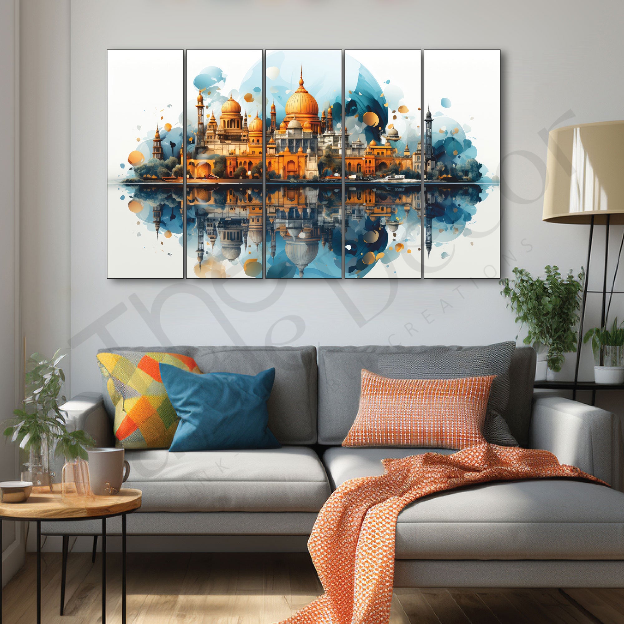 Secularism Painting Set of 5 for Home Decoration