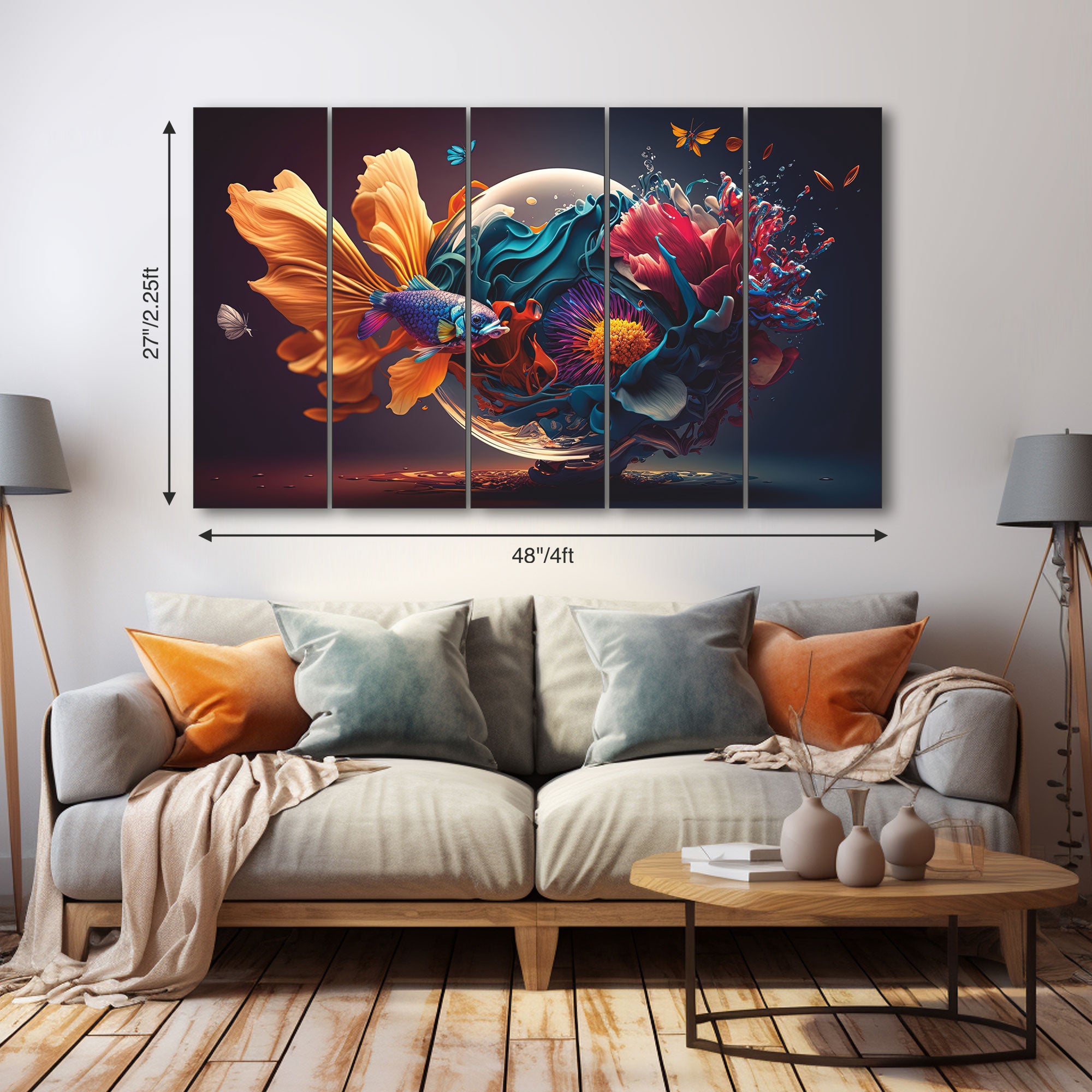 Abstract Painting with frame Big Size Wall Art for living room,Bedroom,Drawing room,Hotels