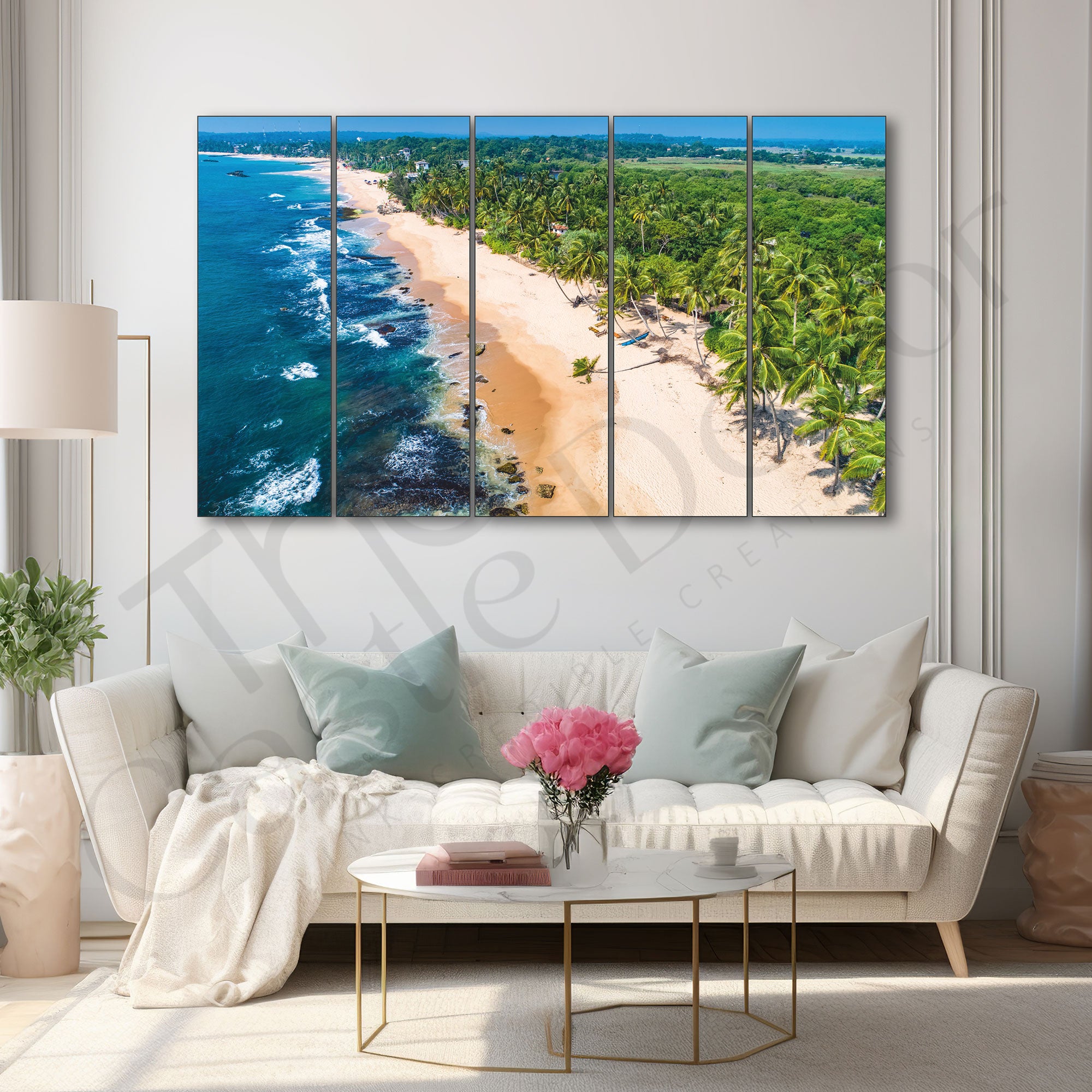 Seaside Painting Set of 5 for Home Decoration