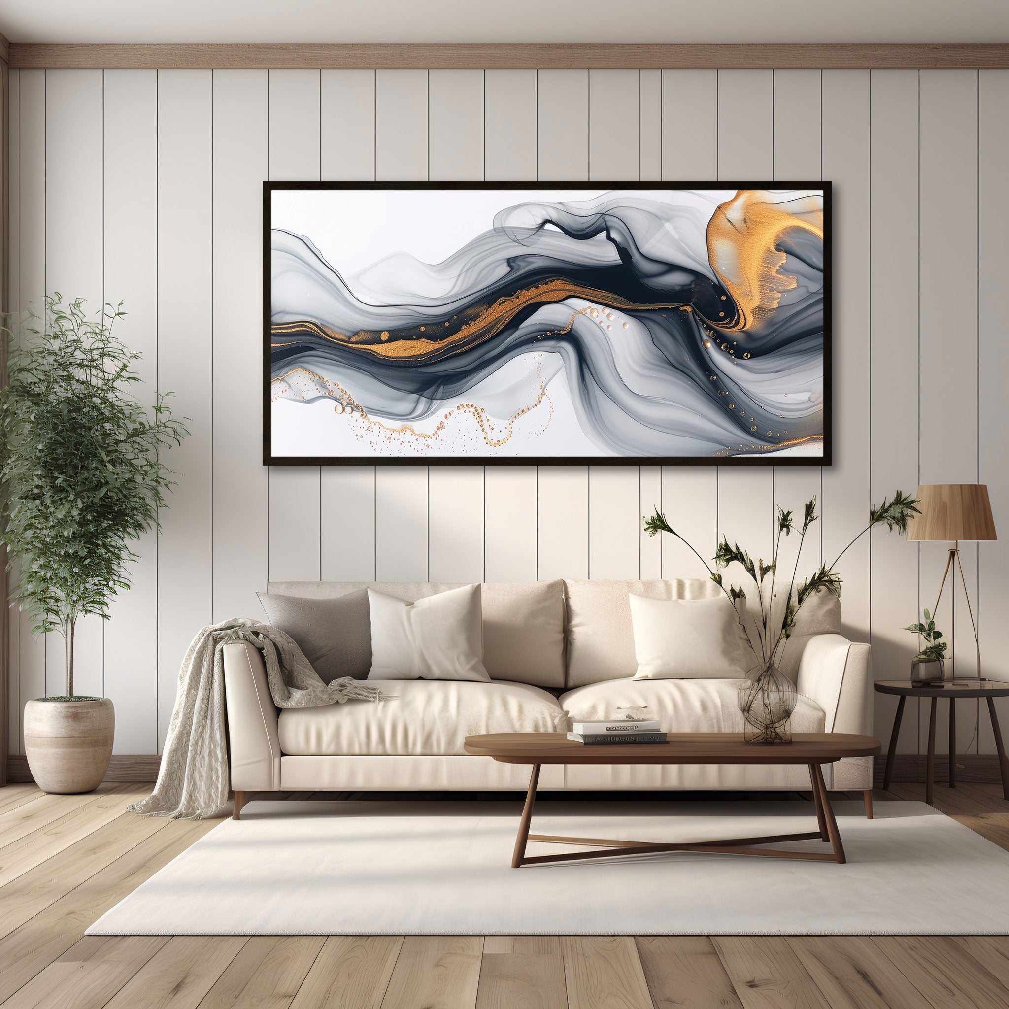 MarbleAbstract Canvas painting with frame Big Size Wall Art for living room,Bedroom,Drawing room,Hotels