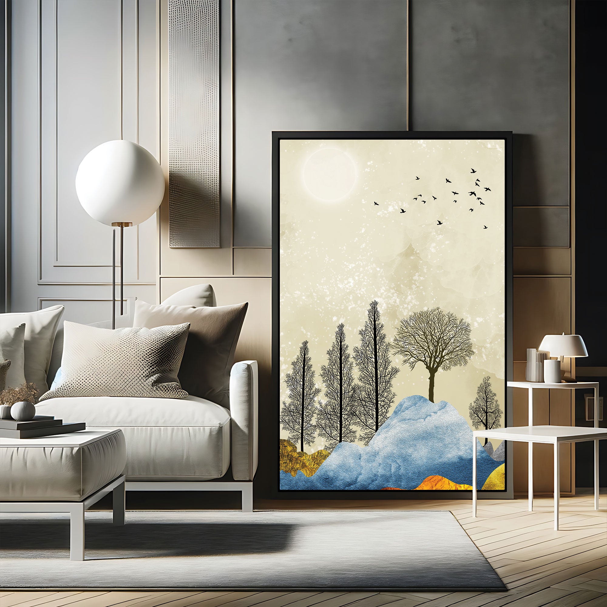 chinese scenery Abstract Canvas painting with frame Big Size Wall Art for living room,Bedroom,Drawing room,Hotels