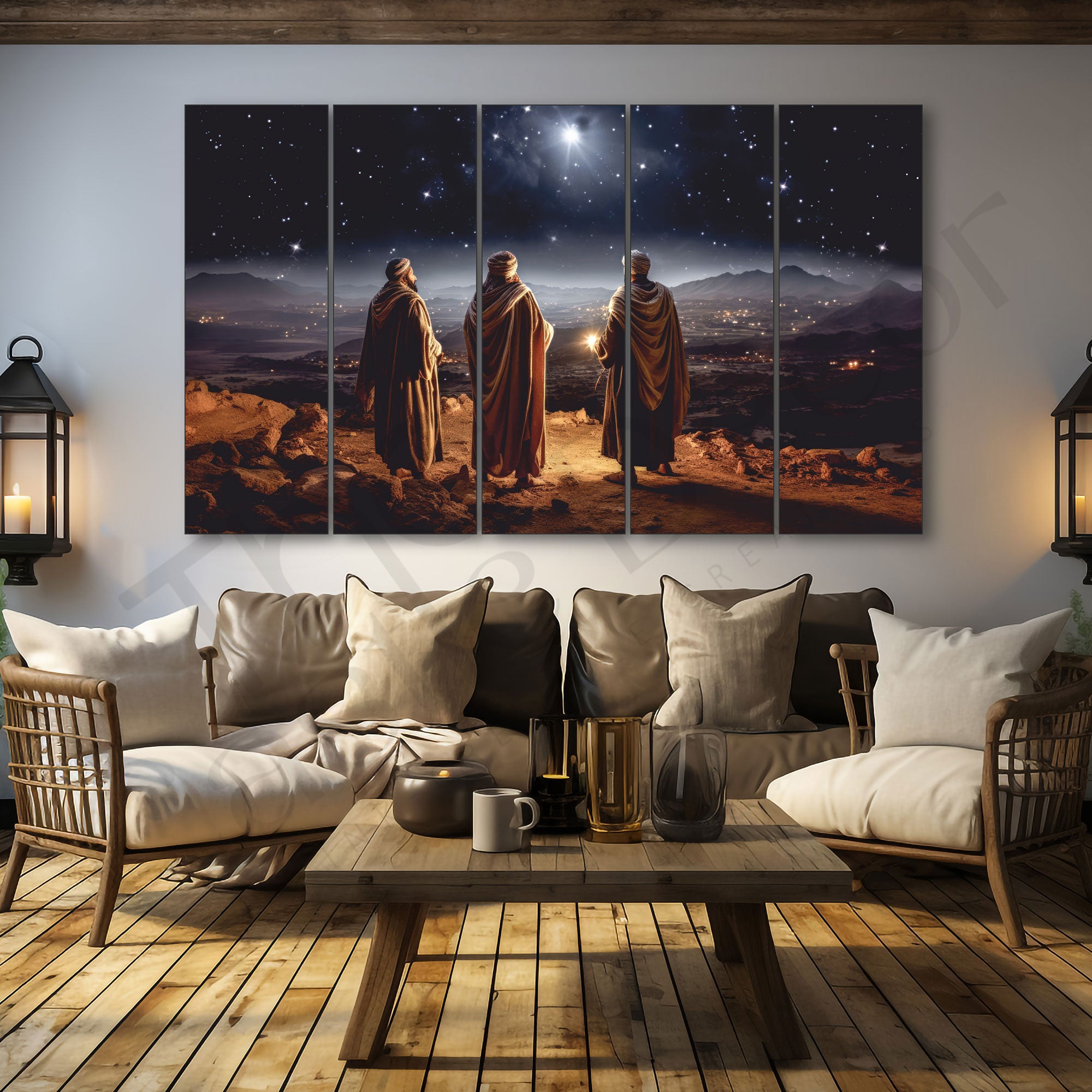 Jesus Epiphany Day Painting Set of 5 for Home Decoration