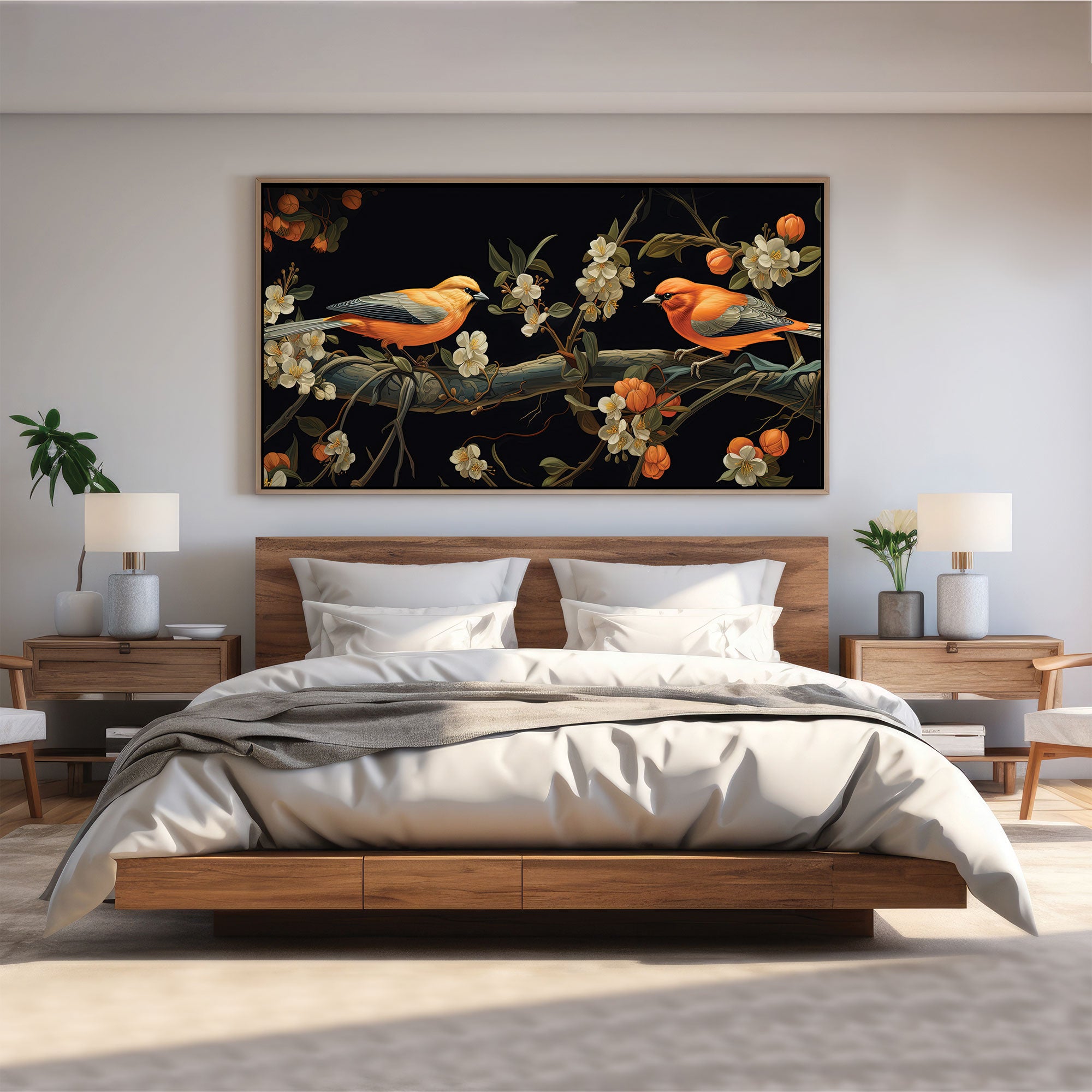 BirdsAbstract Canvas painting with frame Big Size Wall Art for living room,Bedroom,Drawing room,Hotels