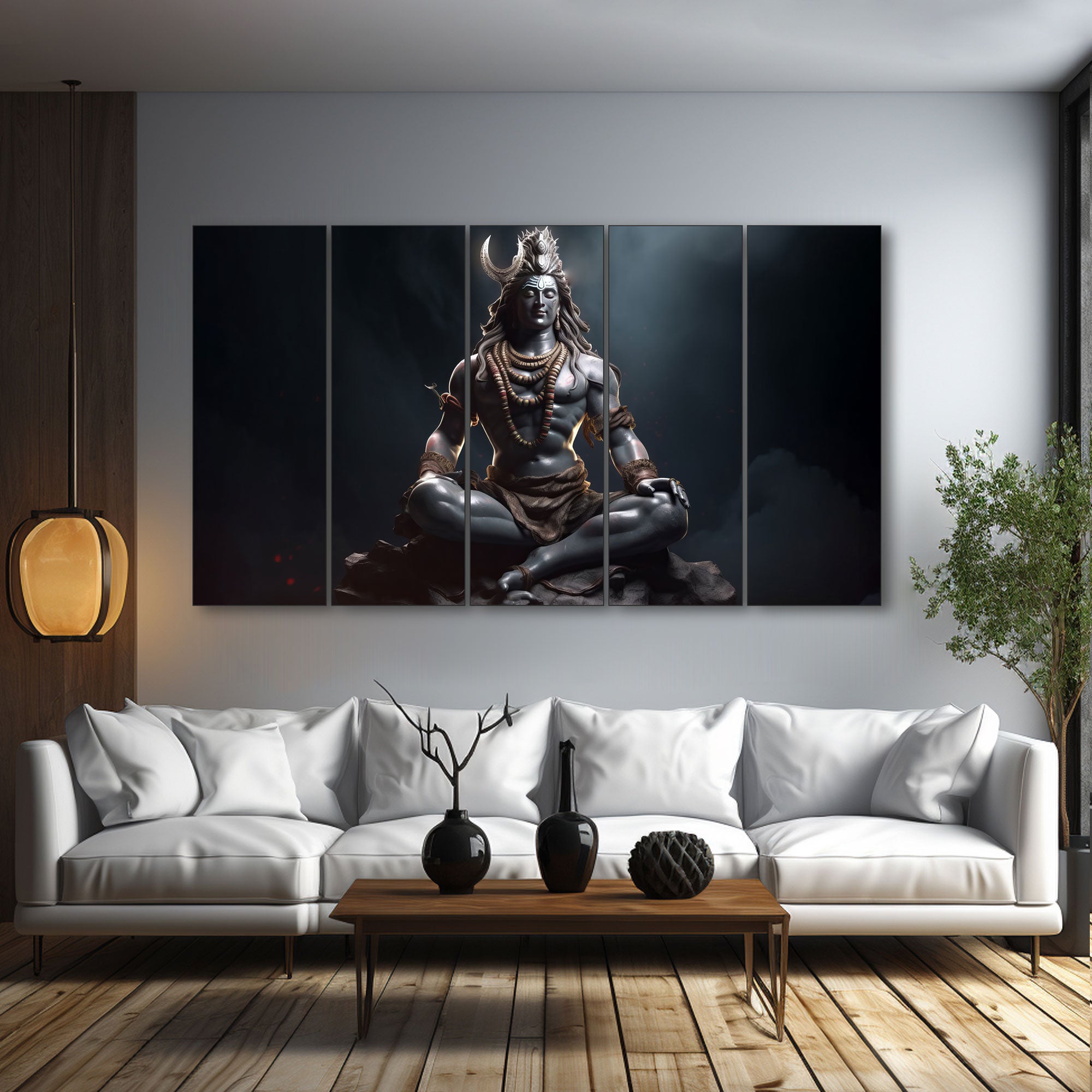 Lord Shiva Painting with frame Big Size Wall Art for living room,Bedroom,Drawing room,Hotels