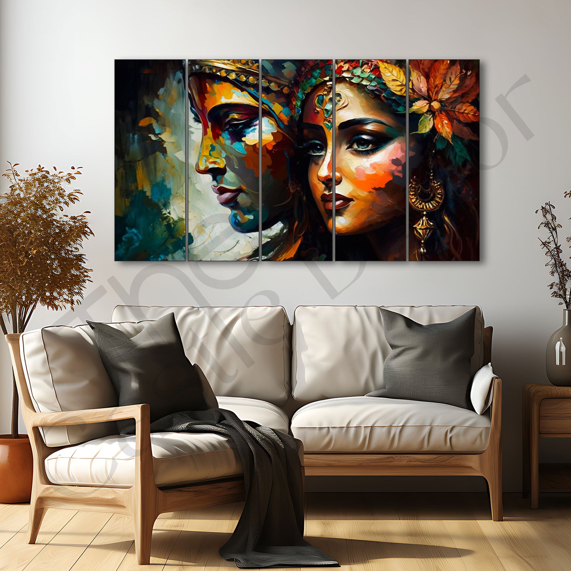 Radha Krishna Painting with frame Big Size Wall Art for living room,Bedroom,Drawing room,Hotels